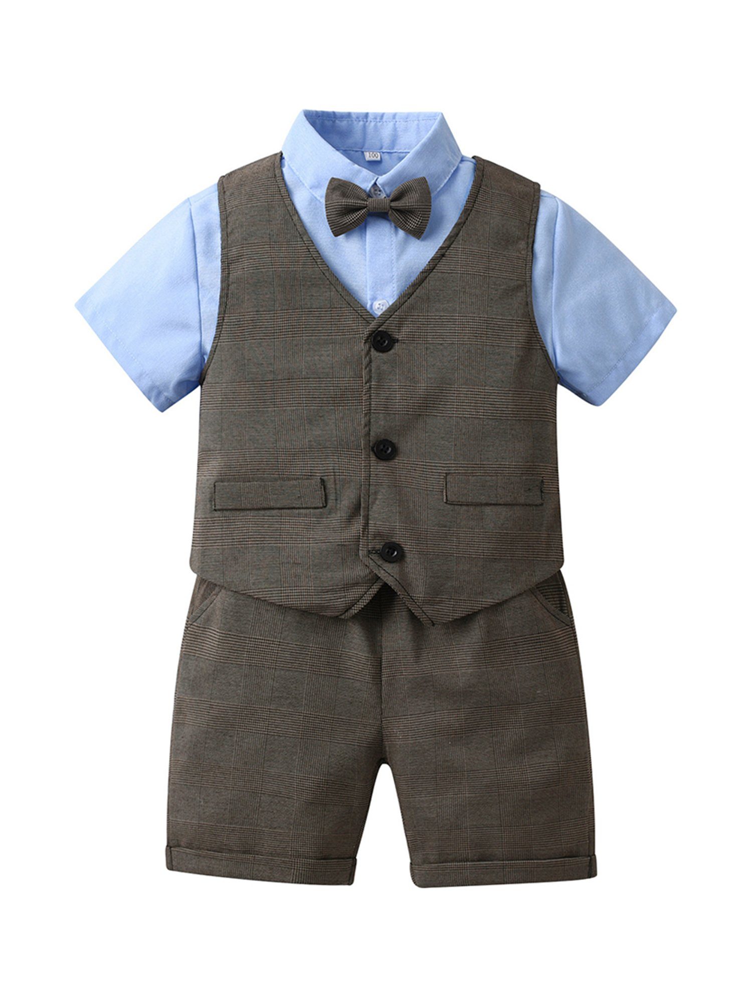 Lapastyle Anzug 3-teilig Jungen Sommer Kurzarm Gentleman Anzug, 3er-Set