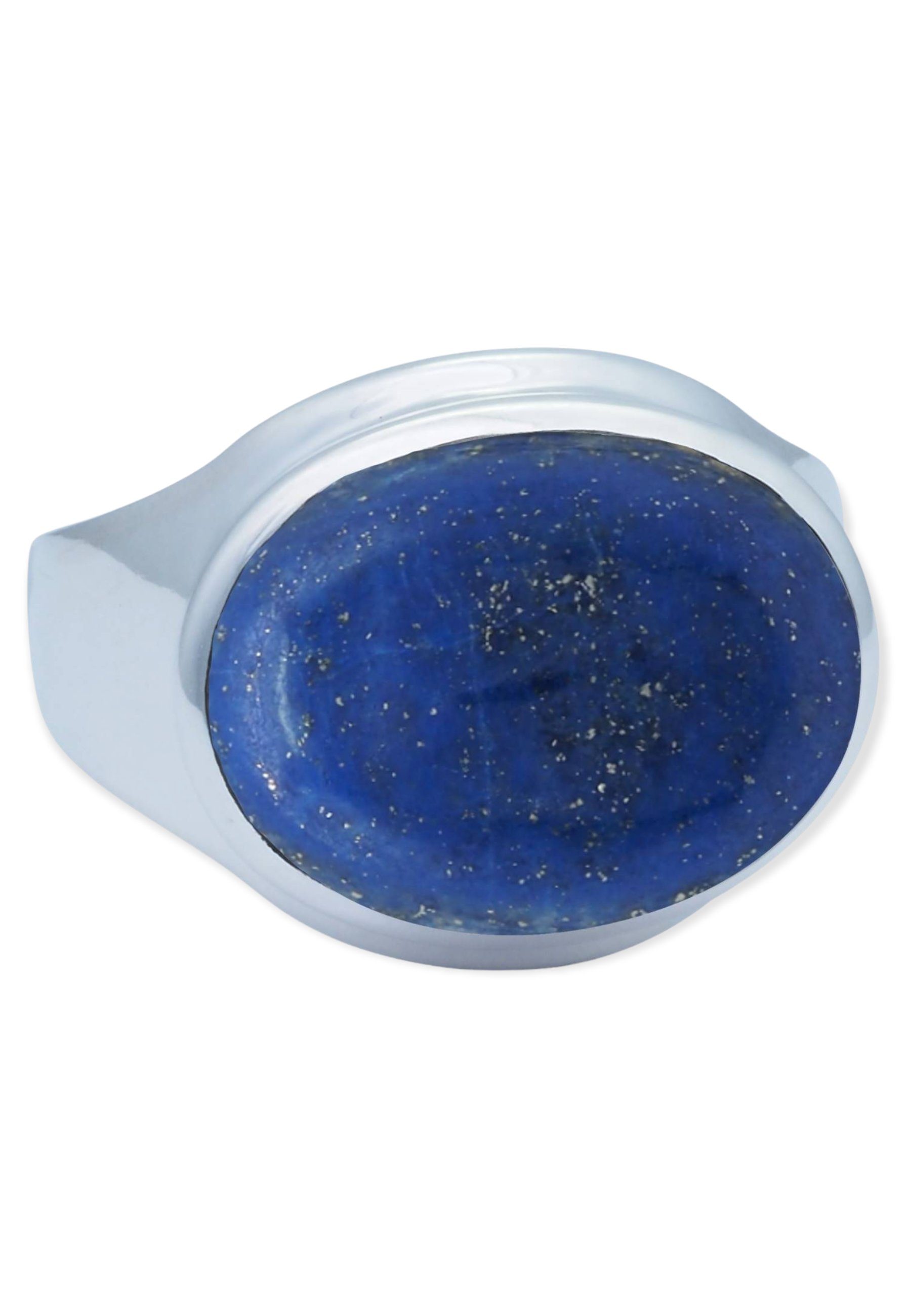 mantraroma Silberring Lapis Lazuli 925er mit Silber