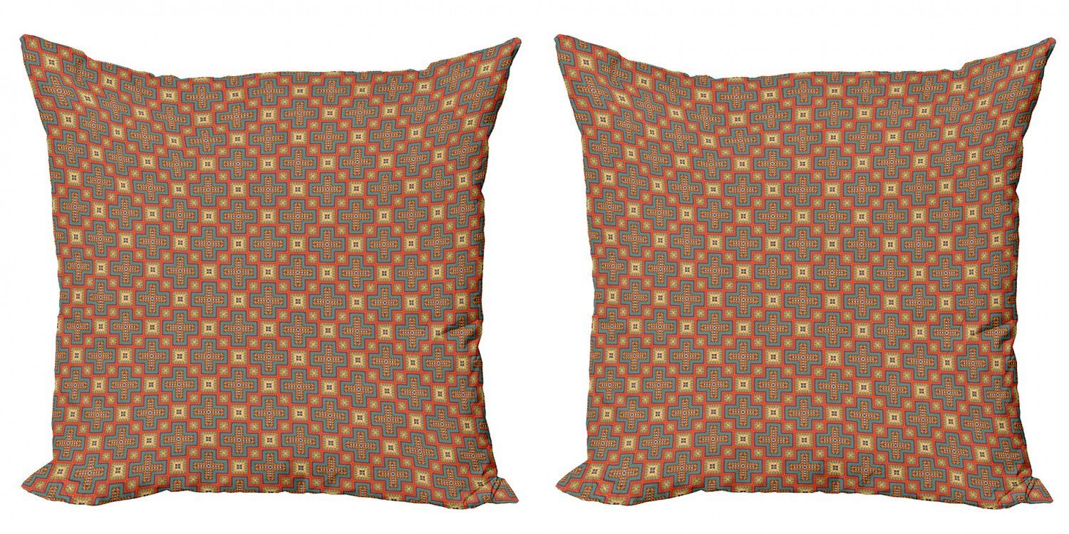 Kissenbezüge Modern Accent Doppelseitiger Digitaldruck, Abakuhaus (2 Stück), südwestlich Maya Geometrischer