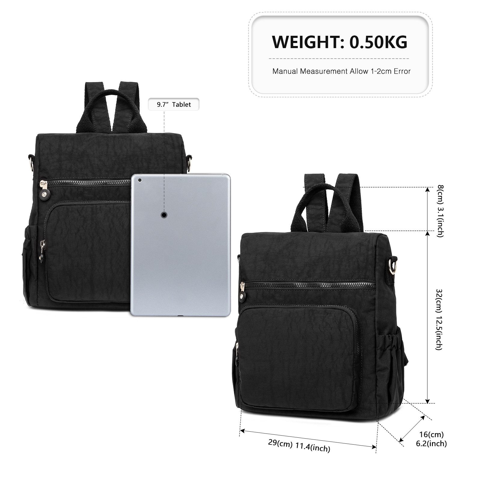 KONO Rucksack Vintage Schulter-Rucksack für Damen günstig online kaufen