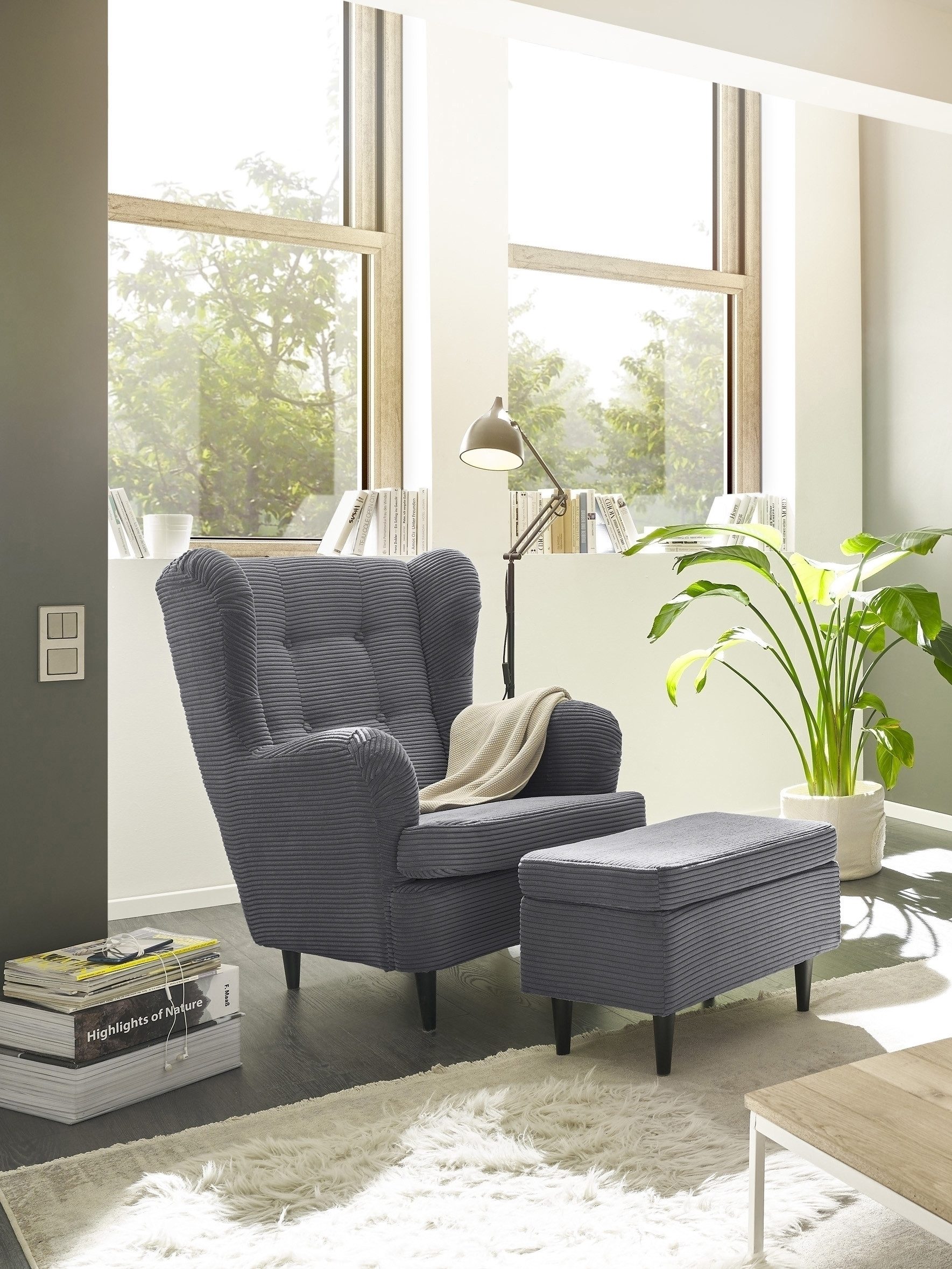 freiraum Ohrensessel OSKAR (Sessel und Hocker), (Sessel und Hocker) in ash günstig online kaufen