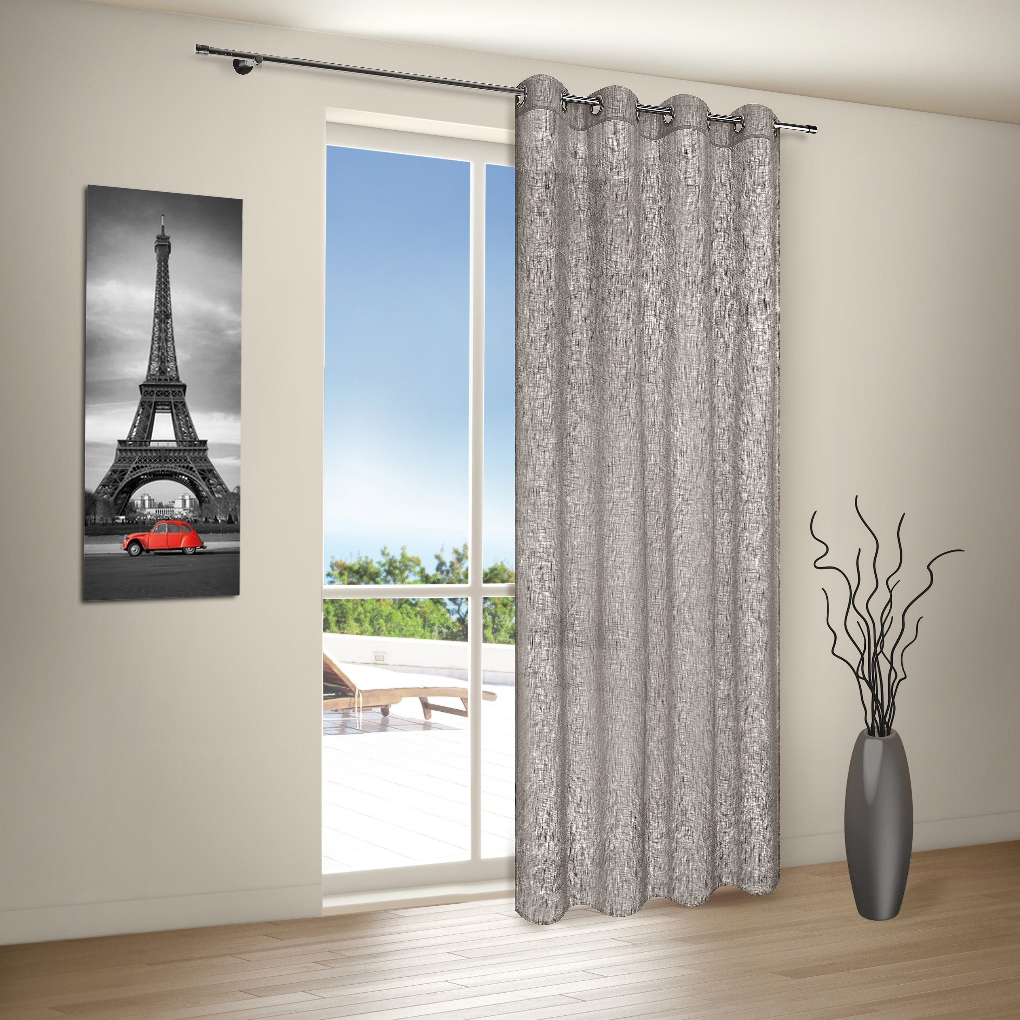 Happy Home Vorhang MIRANDA (1 St), Ösen, halbtransparent, HxB: 235x140, halbtransparent