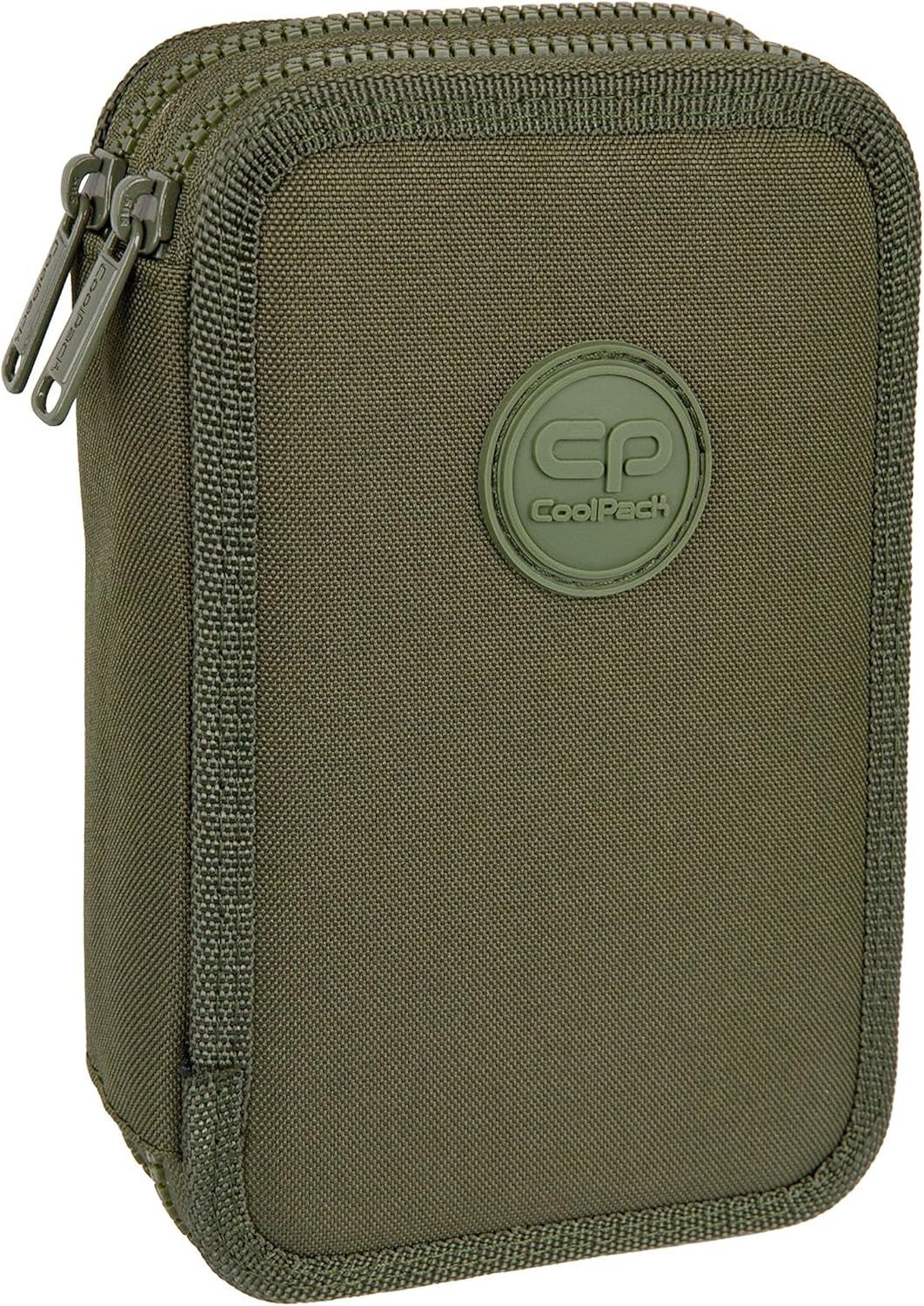 GOLDKIDS Federmäppchen COOLPACK 2-fache Federtasche Federmappe 100% recycelt, (ECO 35-teilig Schüleretui Stifte, und Pinsel inkl. Aufgabenheft Federbox Etui), Stiftetasche Schlamper-Etui Schul-Etui