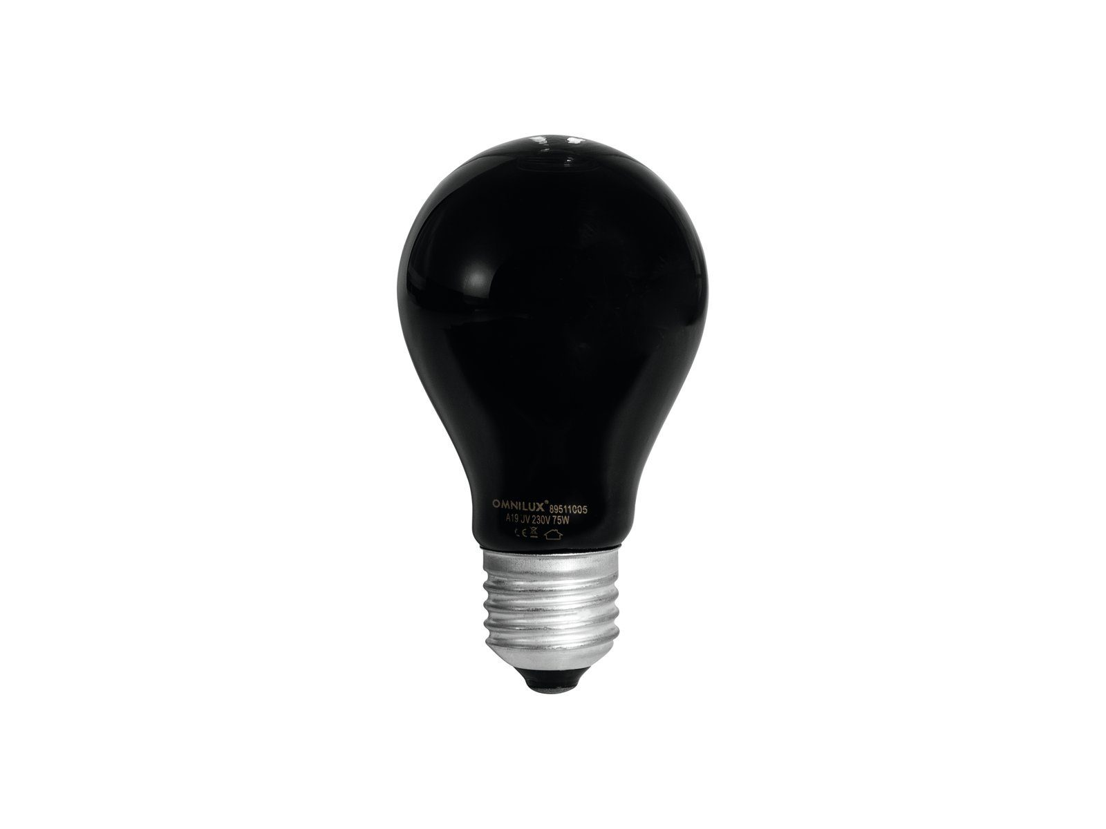 OMNILUX Discolicht A19 - Glühlampe - UV-Lampe / Schwarzlicht - E27 - 75W, Glühlampe, UV Schwarzlicht