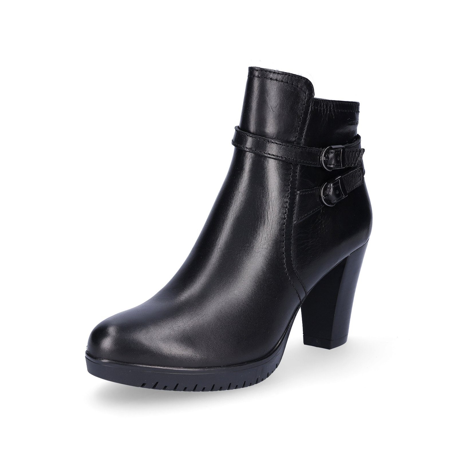 Tamaris Damen Leder Stiefelette schwarz Stiefelette