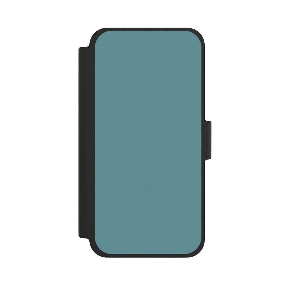 NIVOCASE Handyhülle Art Blau einfarbig Petrol, Apple iPhone 12 mini Klapphülle Handyhülle aus Kunst Leder