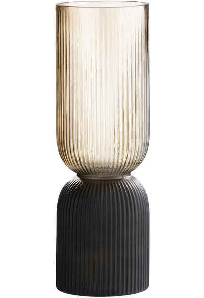 Casablanca by Gilde Windlicht Kerzenleuchter Maron, kann auch als Vase verwendet werden (1 St), Kerzenhalter, 1-flammig, aus Glas