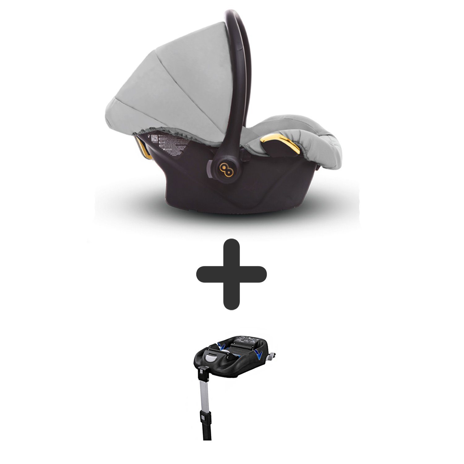TPFFamily Kombi-Kinderwagen 4 in 1 Musse Ultra, Baby Buggy Babywanne Autositz Isofix Basis, großes Zubehör-Set Kinderwagen 4 in 1 Stoff Zen, Gestell Gold