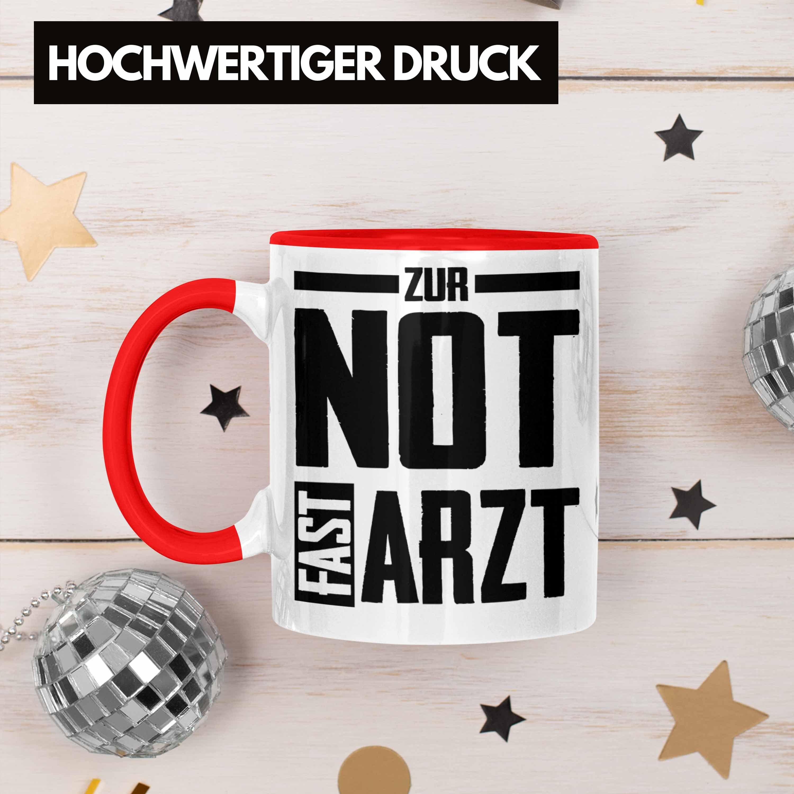 Rettungssanitäter Sanitäter Tasse Geschenk Lustig Trendation Krankentrans Rot Notarzt Tasse