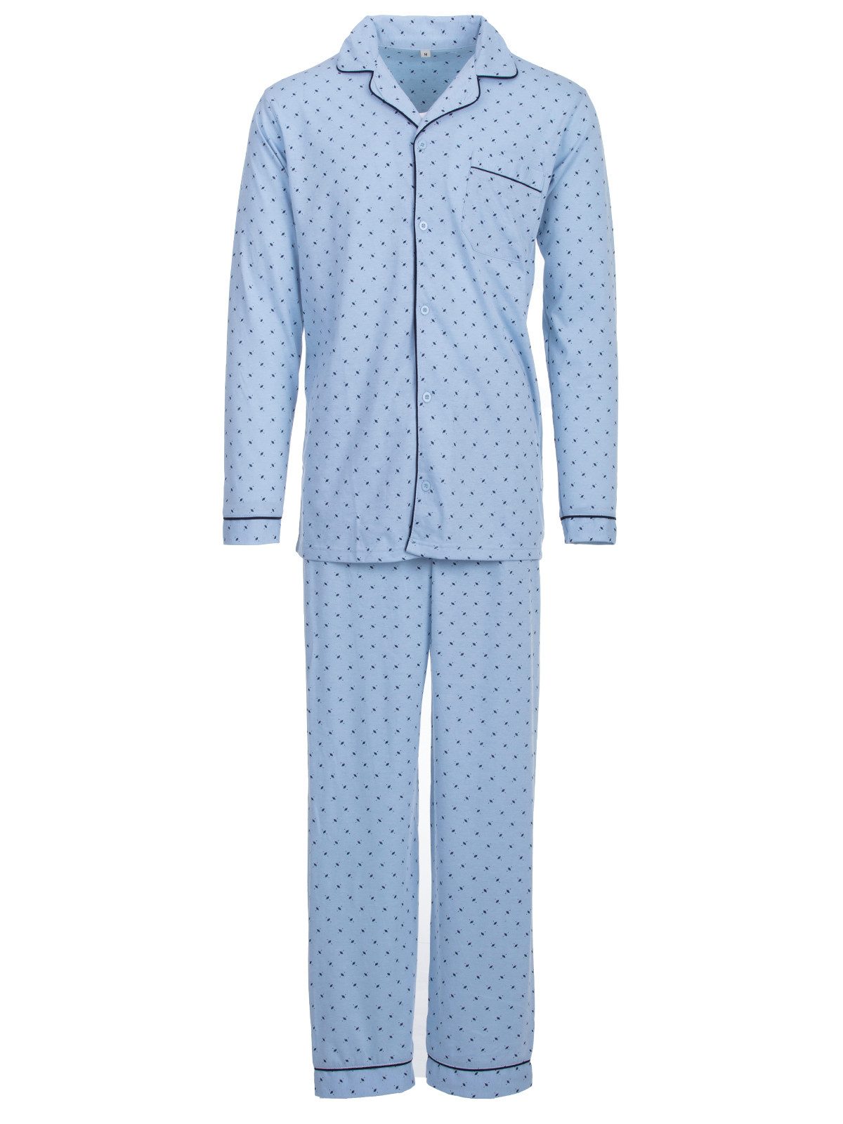 Henry Terre Schlafanzug Pyjama Set Langarm - Diamant günstig online kaufen