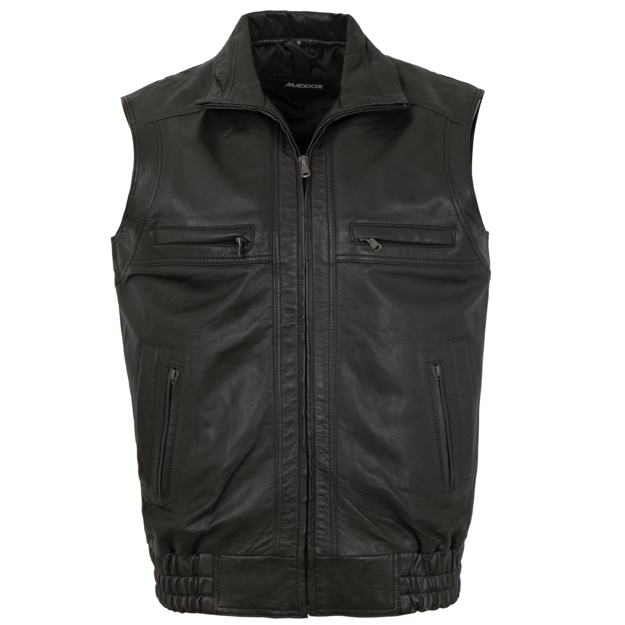 Maddox Lederweste Andi Maddox - Herren Lederweste Lammnappa schwarz günstig online kaufen