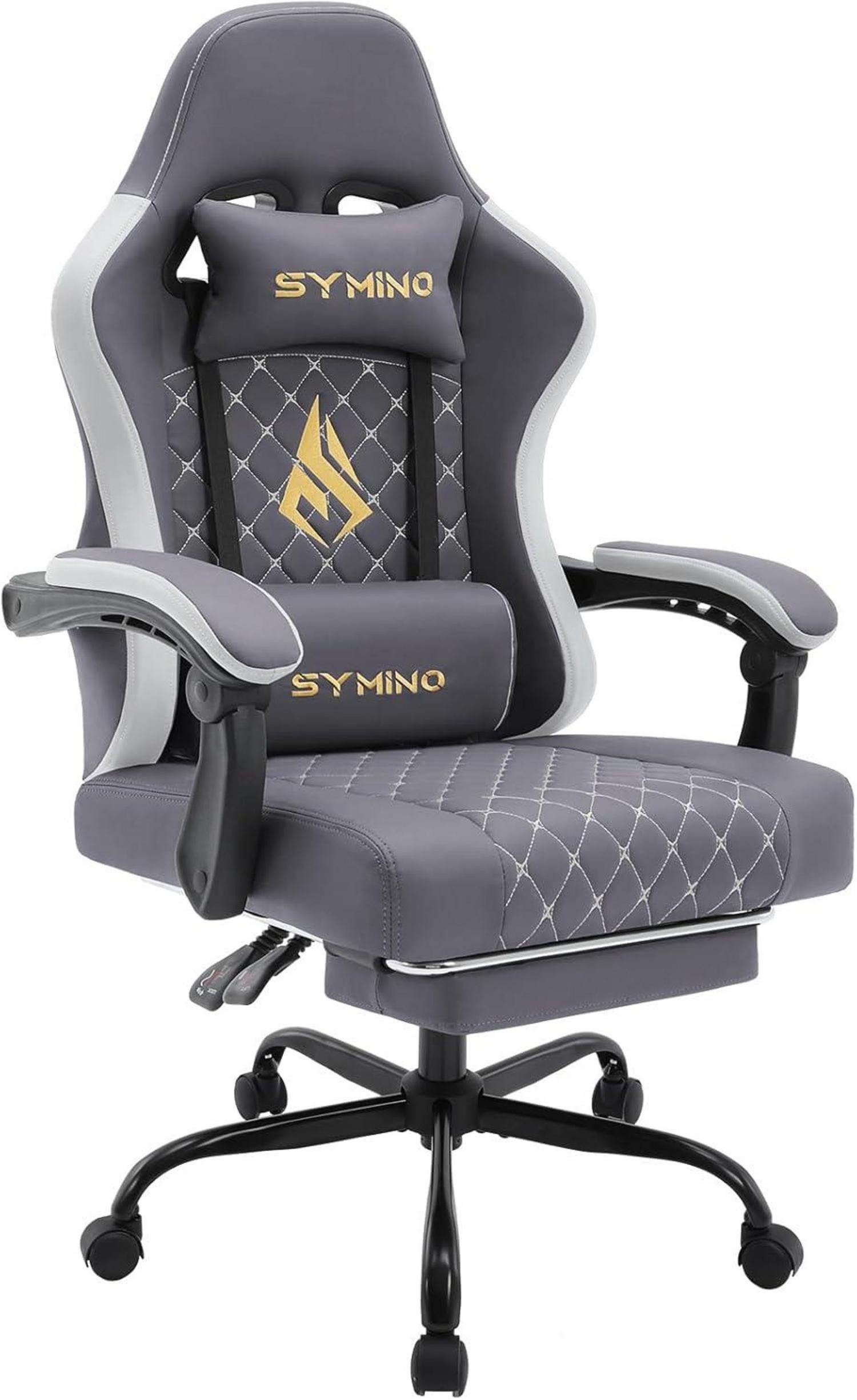 Gaming-Stuhl Symino Gaming Stuhl Racing Gamer Sessel mit Lendenwirbelstütze