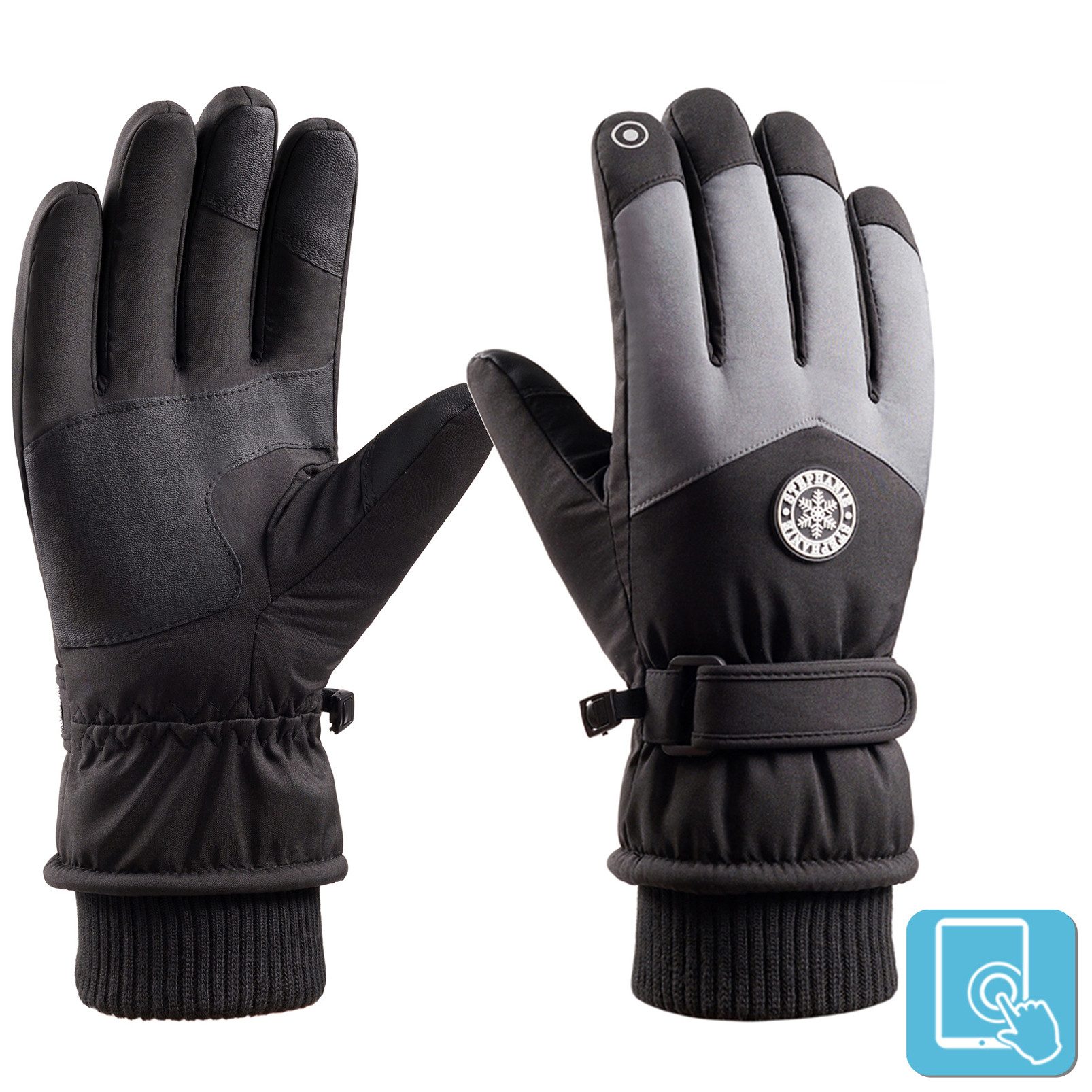 Sunicol Skihandschuhe Wasserdichte Touchscreen Winterhandschuhe Warm Thermo günstig online kaufen