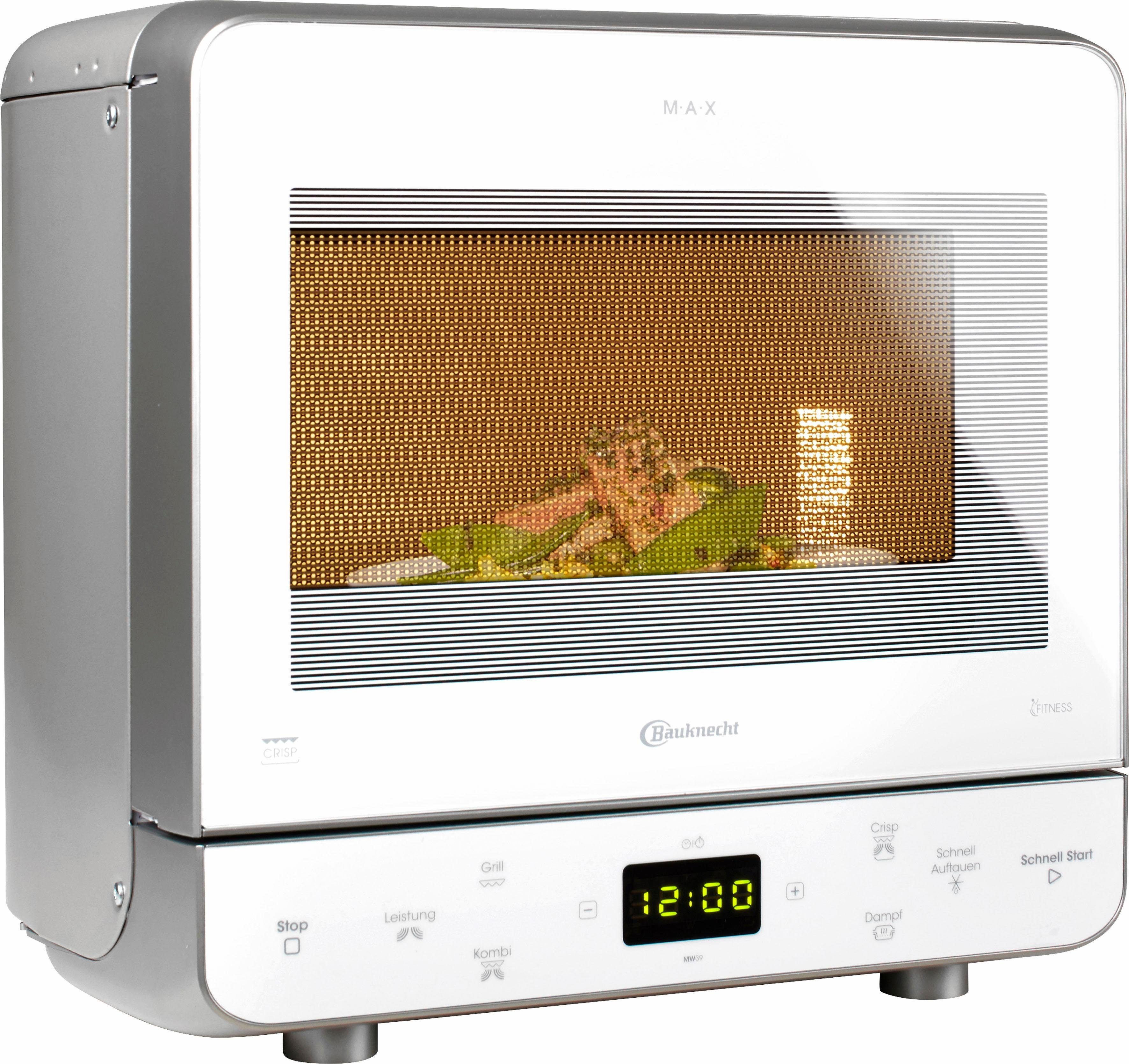 BAUKNECHT Mikrowelle MW 39 WSL, Grill, 13 l, Kompakte Mikrowelle mit Grill, Crisp-Funktion und Dampfgaren – Bild 2 von 5