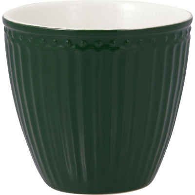Greengate Becher Alice Latte Cup pinewood green 0,35 l, Porzellan