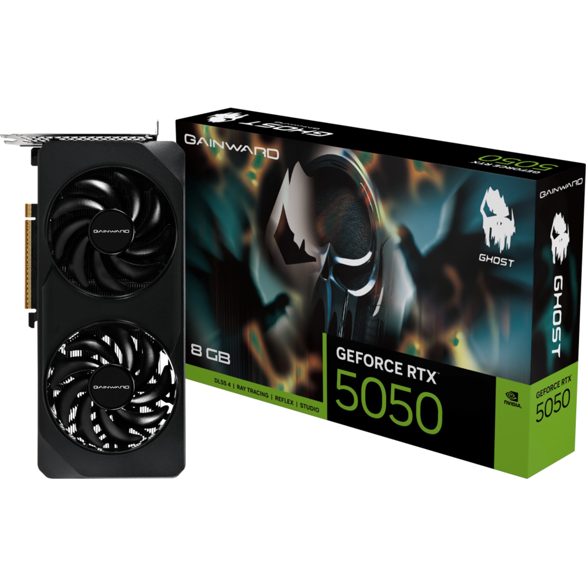 Gainward Gainward GeForce RTX 5050 Ghost 8GB, Grafikkarte, (DLSS 5, 3x Grafikkarte (8 GB, DLSS 5, 3x DisplayPort, 1x HDMI 2.1)