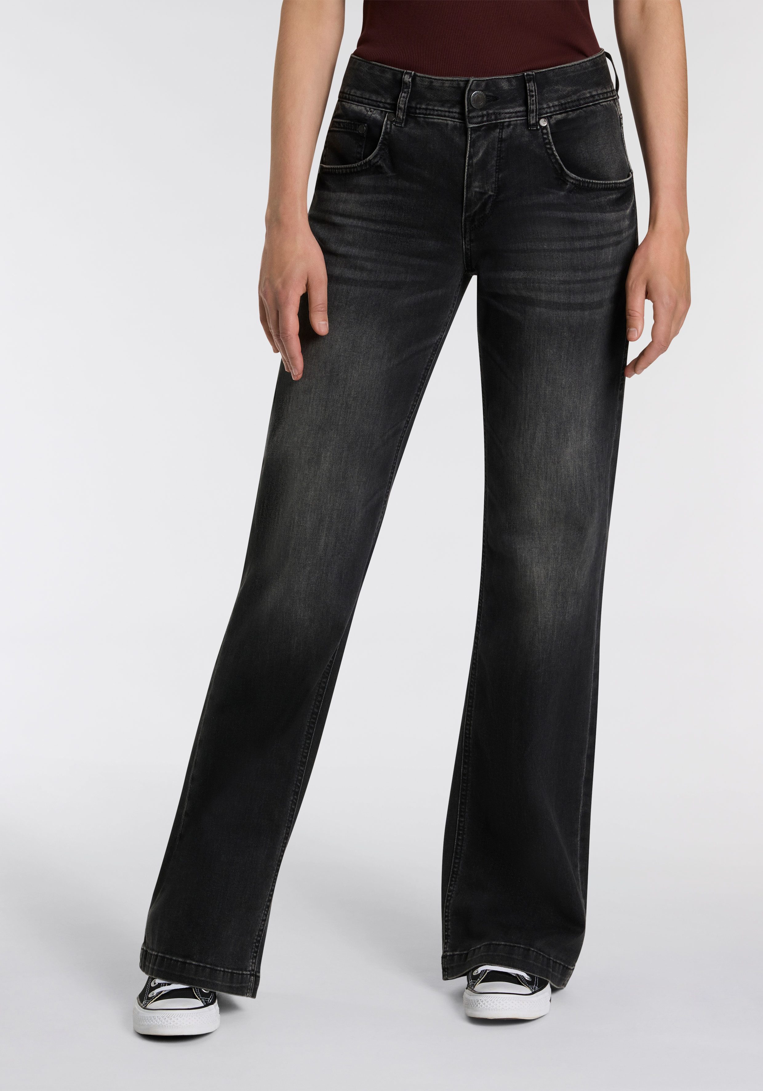 Herrlicher 5-Pocket-Jeans Edna Recycled Denim Black günstig online kaufen