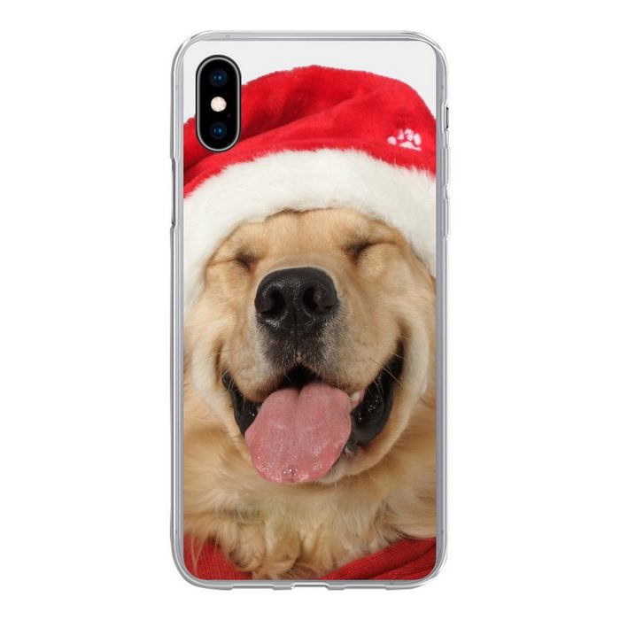 MuchoWow Handyhülle Hund - Lustig - Lachen - Kinder - Jungen - Mädchen Handyhülle Apple iPhone Xs Max Smartphone-Bumper Print Handy
