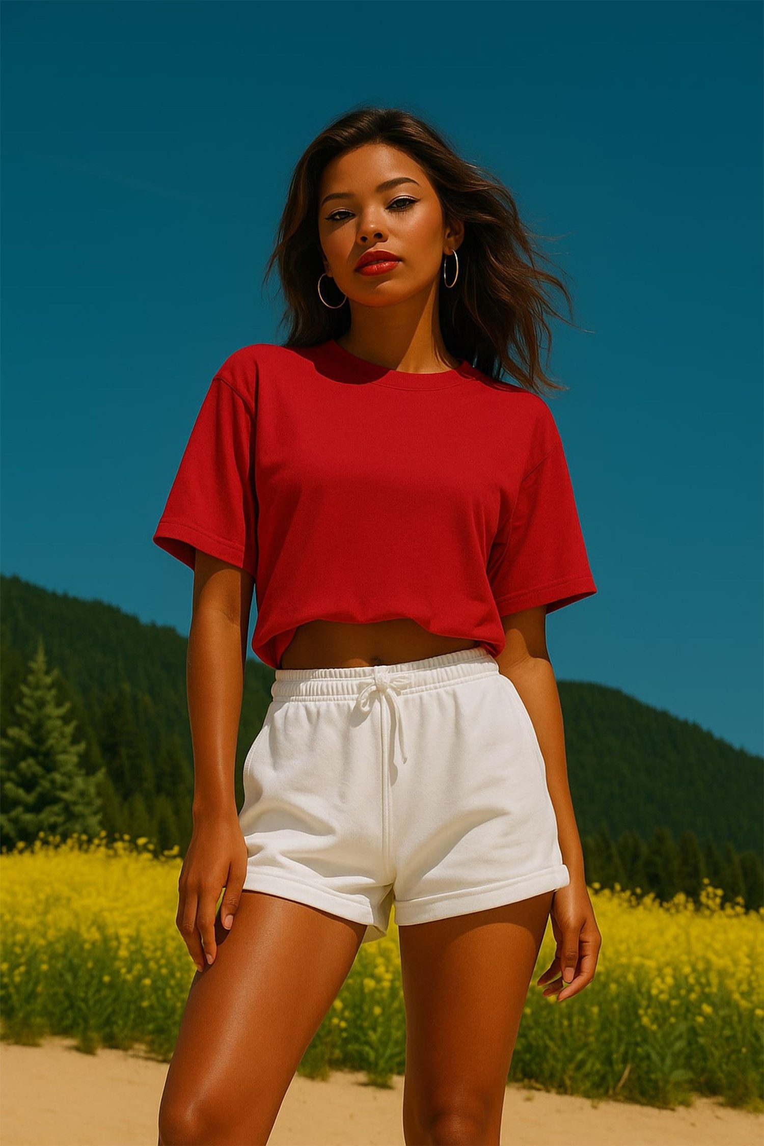 Reichstadt T-Shirt Kurzarm Rundhals Shoulder Drop Damen T-Shirt 25RSW071 Vi günstig online kaufen