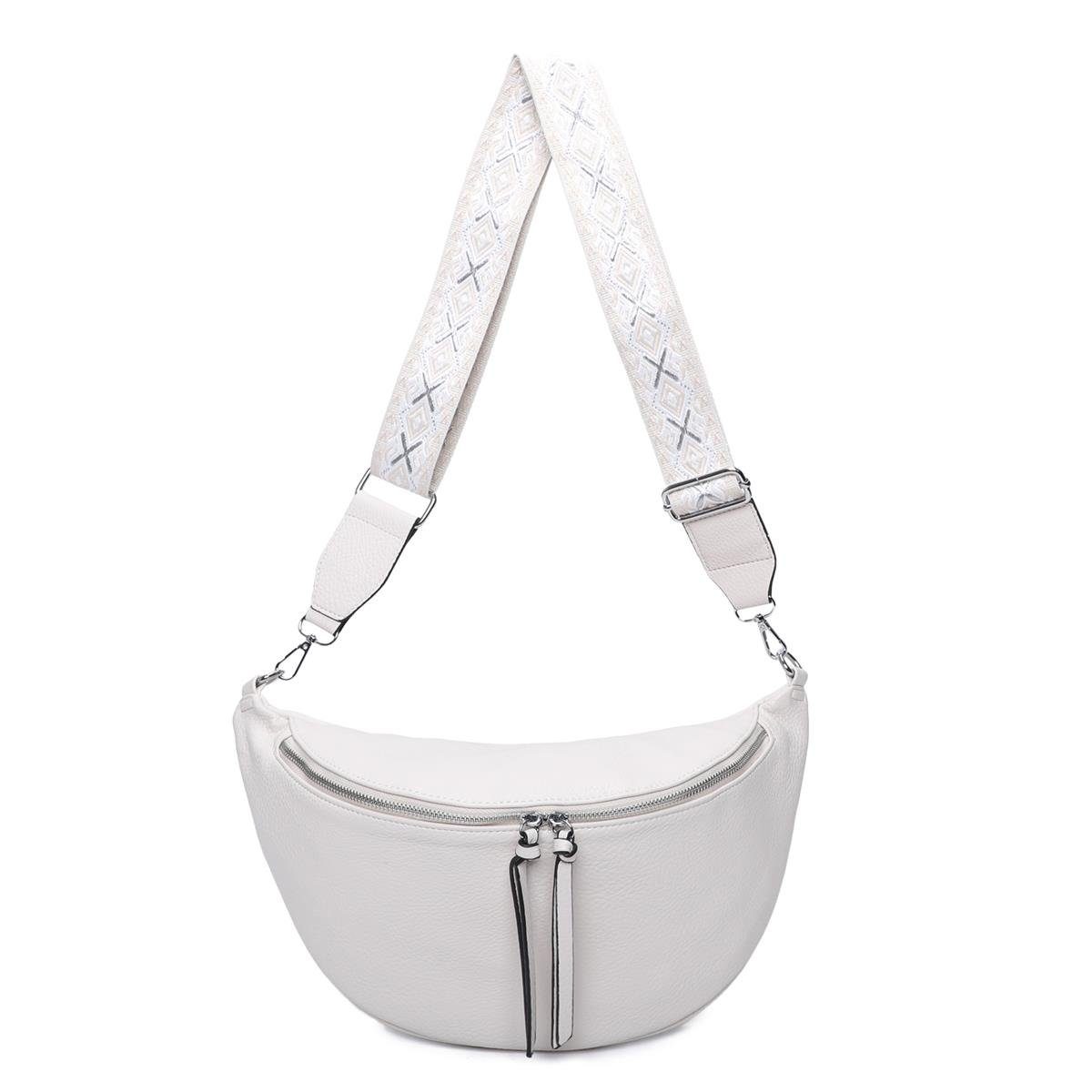 ITALYSHOP24 Schultertasche Damen XXL Tasche Gürteltasche Bodybag Brusttasche, CrossOver, Umhängetasche, Hüfttasche