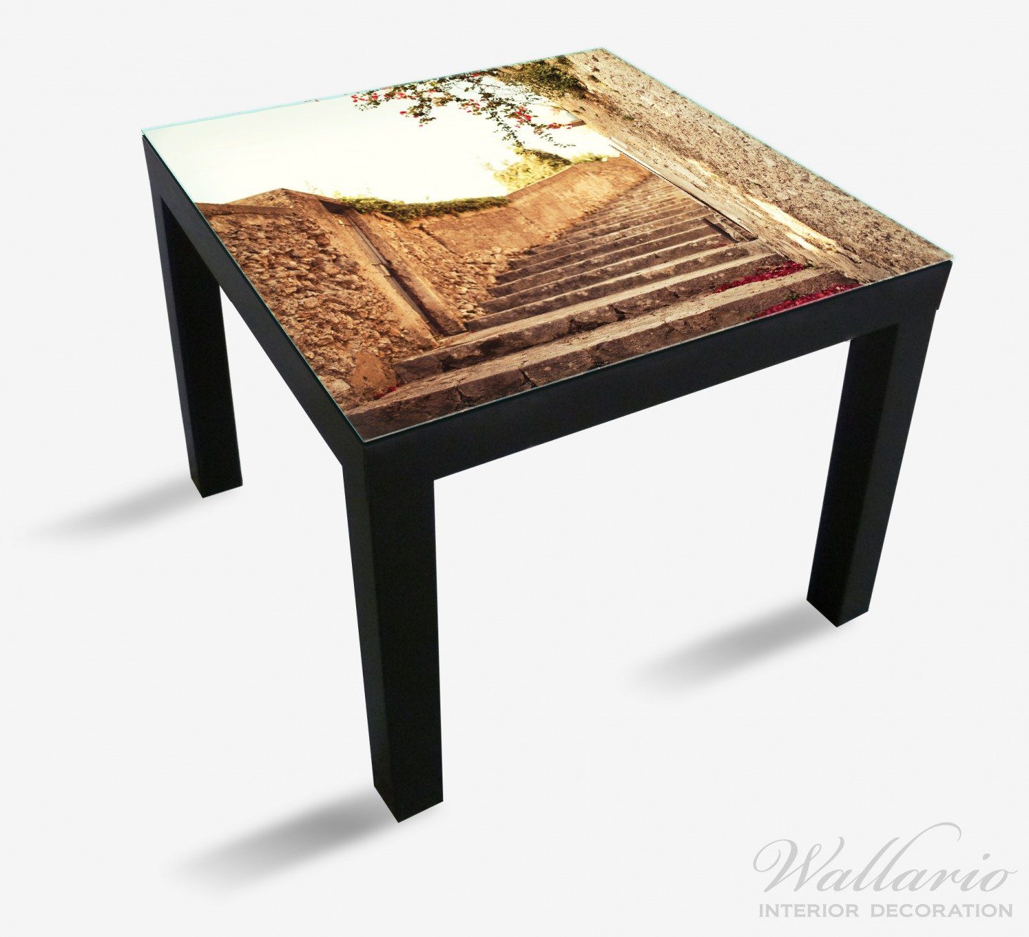 Treppe Wallario Tisch Tischplatte in für Lack St), geeignet Italien (1 Ikea Steinerne