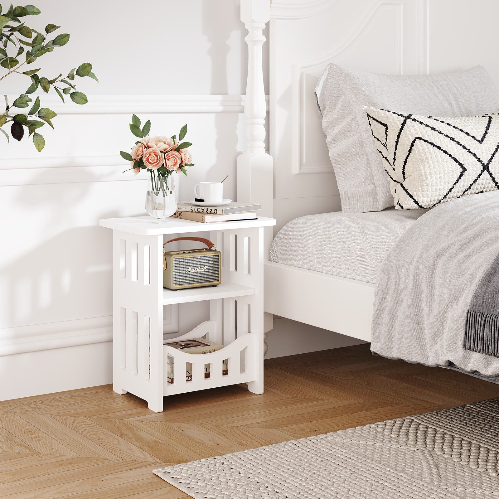 NAIMP Beistelltisch Nachttisch, kleiner Couchtisch, Sofatisch für Wohnzimme günstig online kaufen