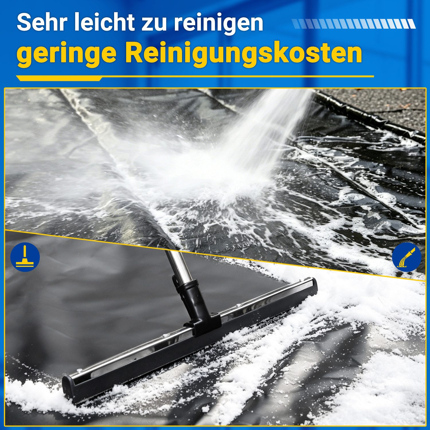 Clanmacy Bodenschutzmatte Garagenbodenmatte Rutschfeste Garagenmatte, wasserdichte PVC Automatte – Bild 4 von 5