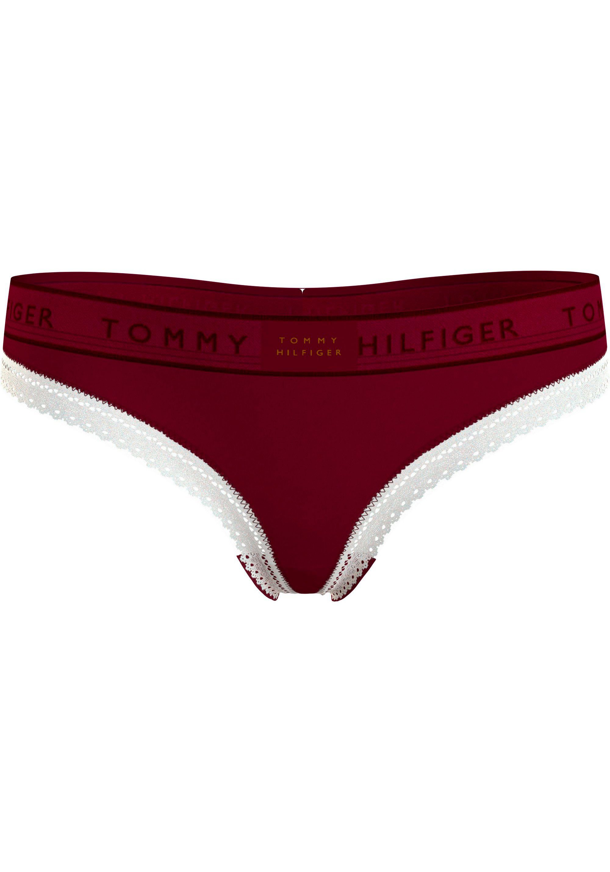 Tommy Hilfiger Underwear T-String THONG Jersey Hilfiger Logobund, Polyamid) (EXT Elastische (recyceltes Qualität Tommy SIZES) mit