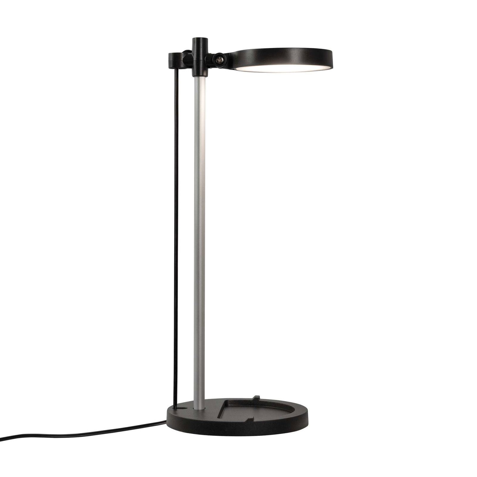 MAUL Tischleuchte MAUL Tischleuchte MAULkit LED 4.000 K dimmbar Standfuß schwarz silber, LED wechselbar