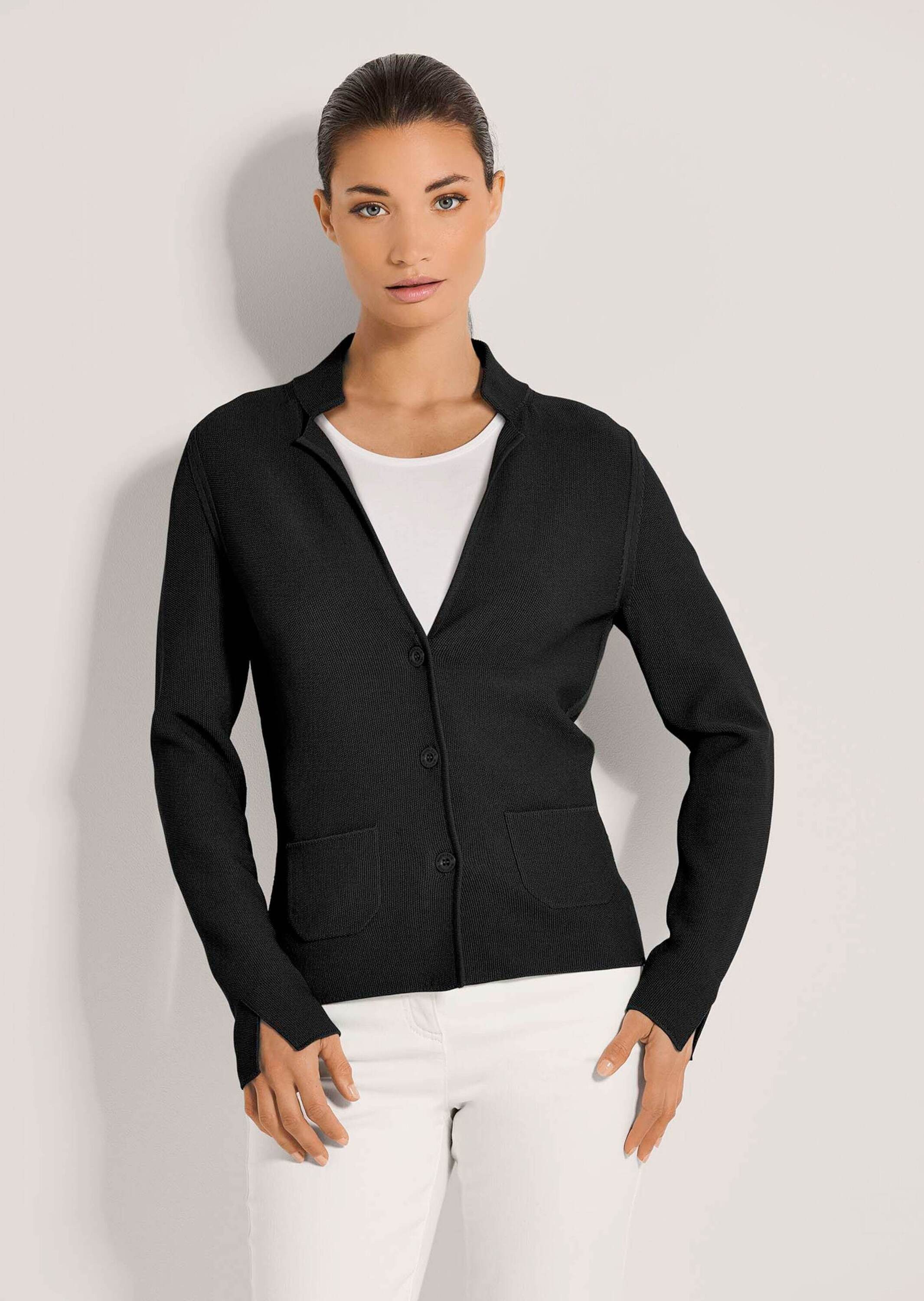 MADELEINE Strickjacke Schlanker Strickblazer mit langen günstig online kaufen