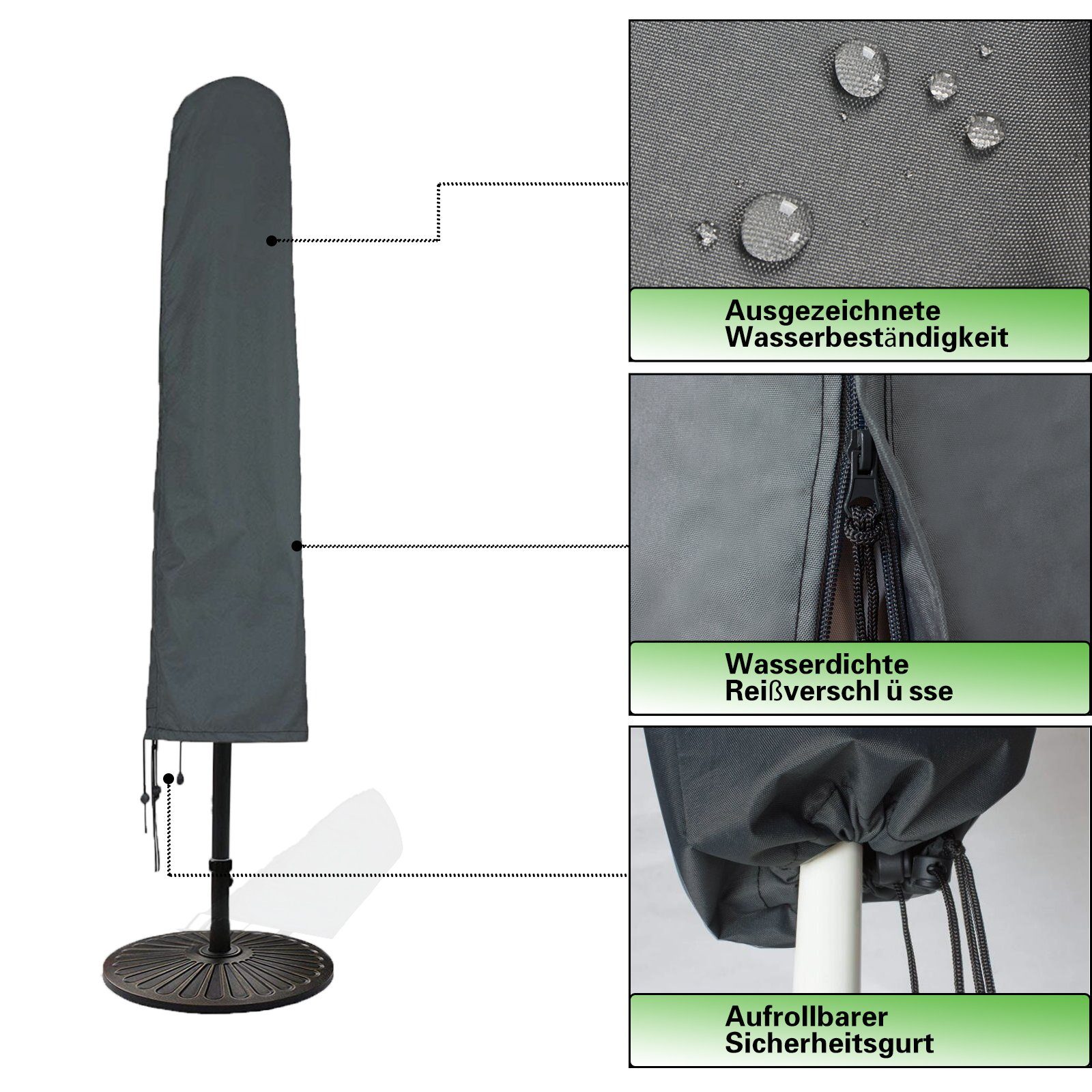 Hentex Sonnenschirm-Schutzhülle Sonnenschirm Schutzhülle für Sonnenschirme günstig online kaufen
