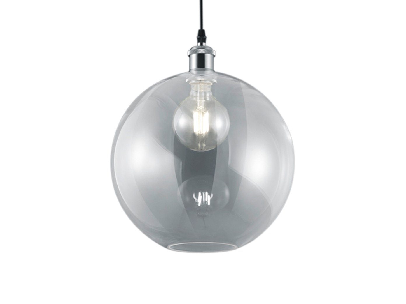 Transparent Pendelleuchte, Warmweiß, mit & LED Ø Kücheninsel 30cm LED hängend wechselbar, Dimmfunktion, für Glas-kugel TRIO Esstisch Lampenschirm