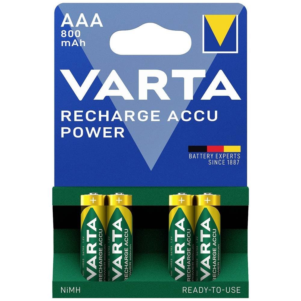 RECHARGE ACCU Power AAA 800mAh Blister 4 Akku