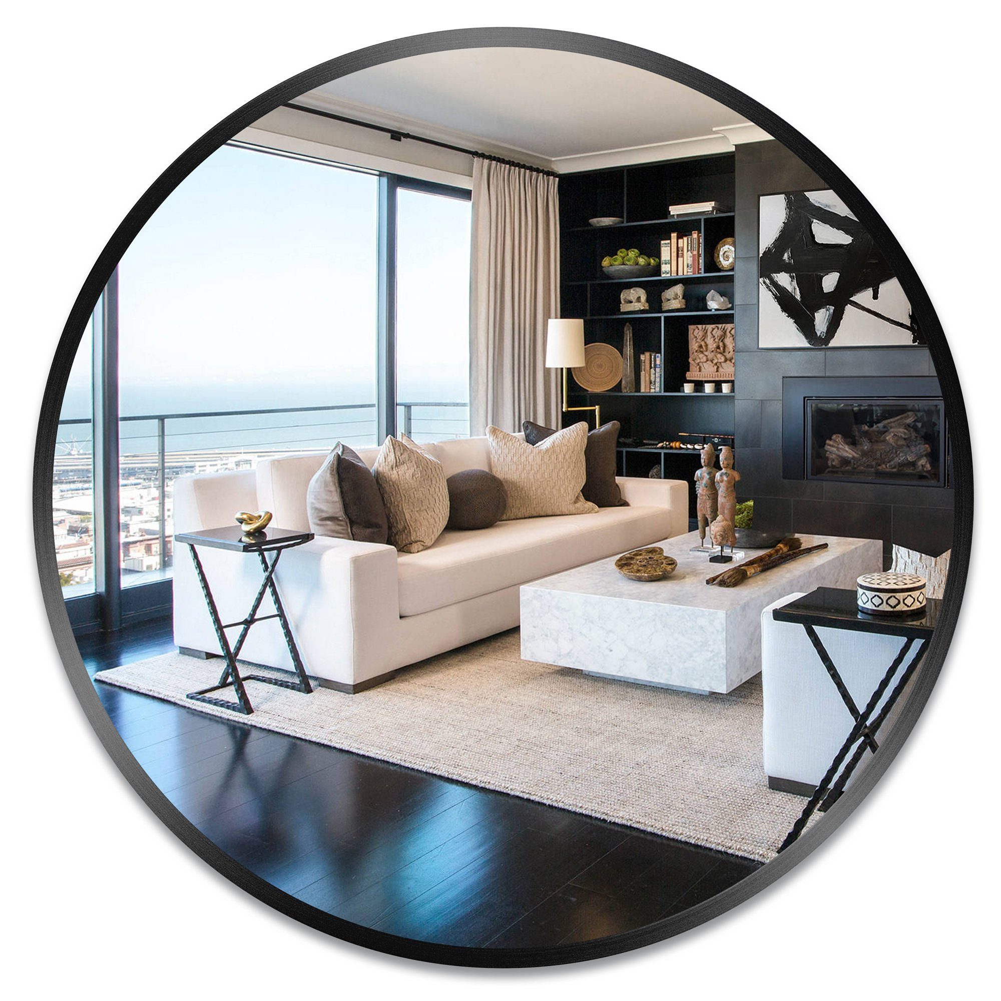 Boromal Spiegel groß Rund Badspiegel 80x80 günstig online kaufen