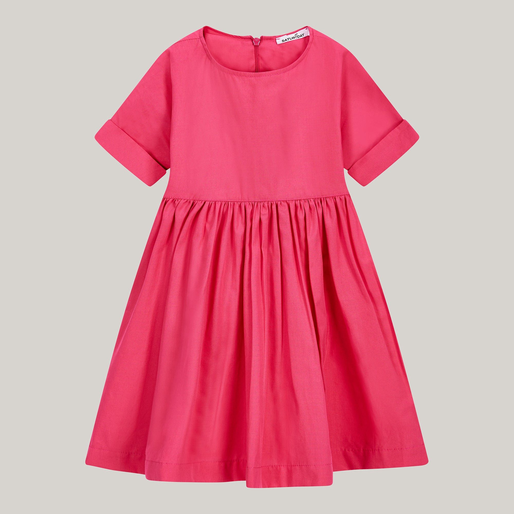 # SATURNDAY Sommerkleid für Kinder in Pink aus 100% Baumwolle