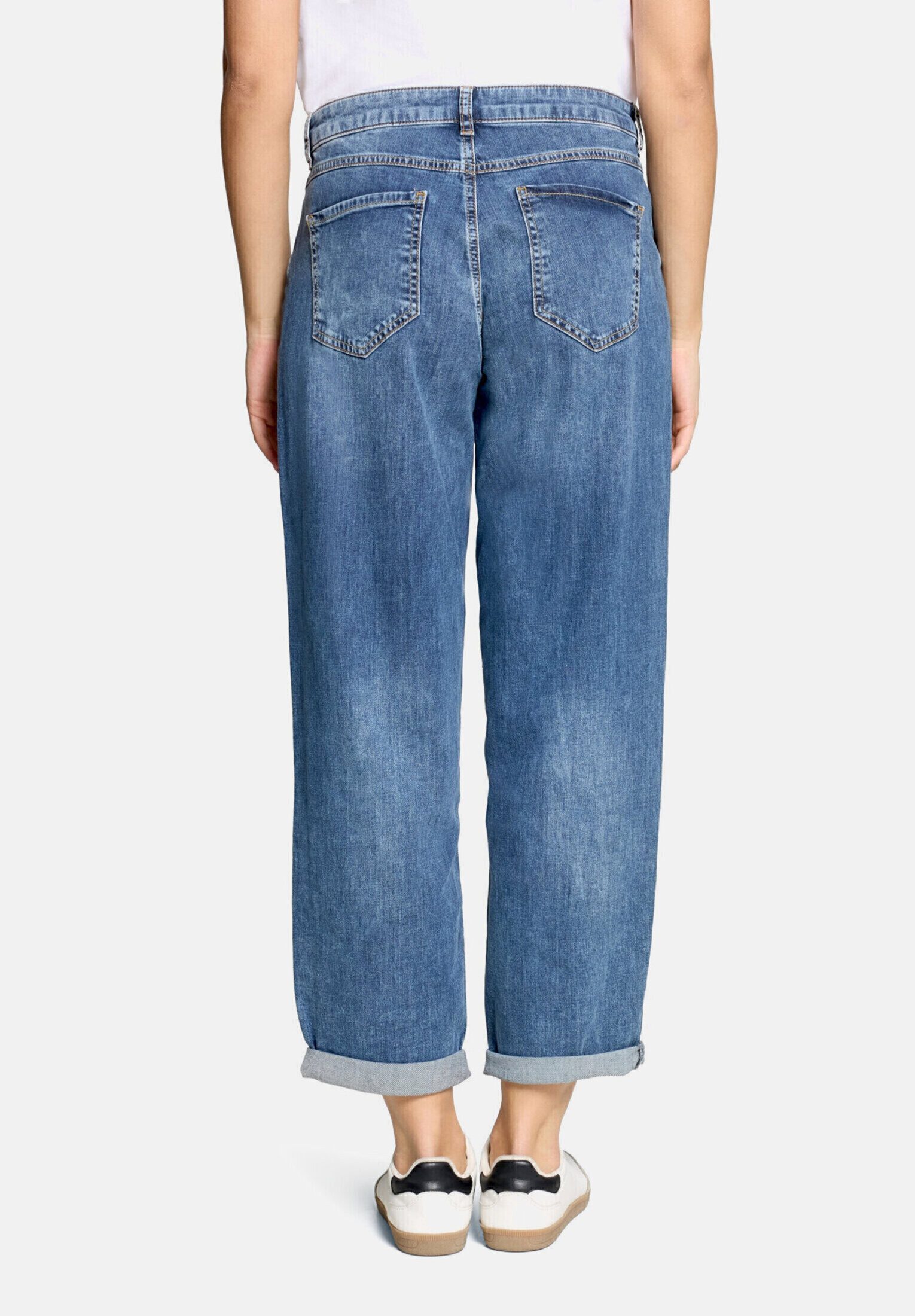 Cartoon Ankle-Jeans Damen mit Waschung