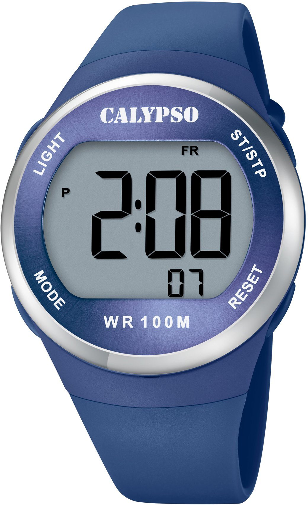 CALYPSO WATCHES Chronograph Color Splash, K5786/3, Armbanduhr, Quarzuhr, Damenuhr, Digitalanzeige, Datum, Stoppfunktion