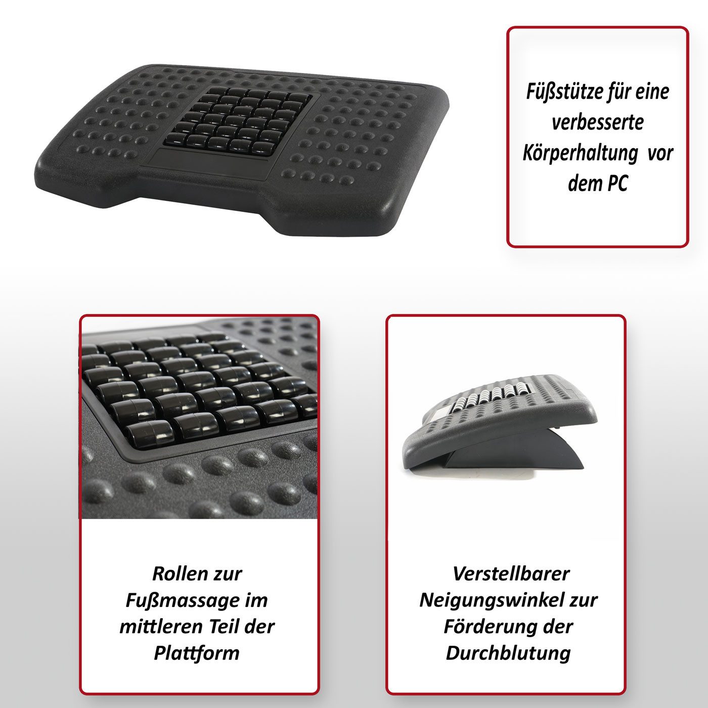 MCW Fußstütze MCW-H554, Verstellbarer Neigungswinkel