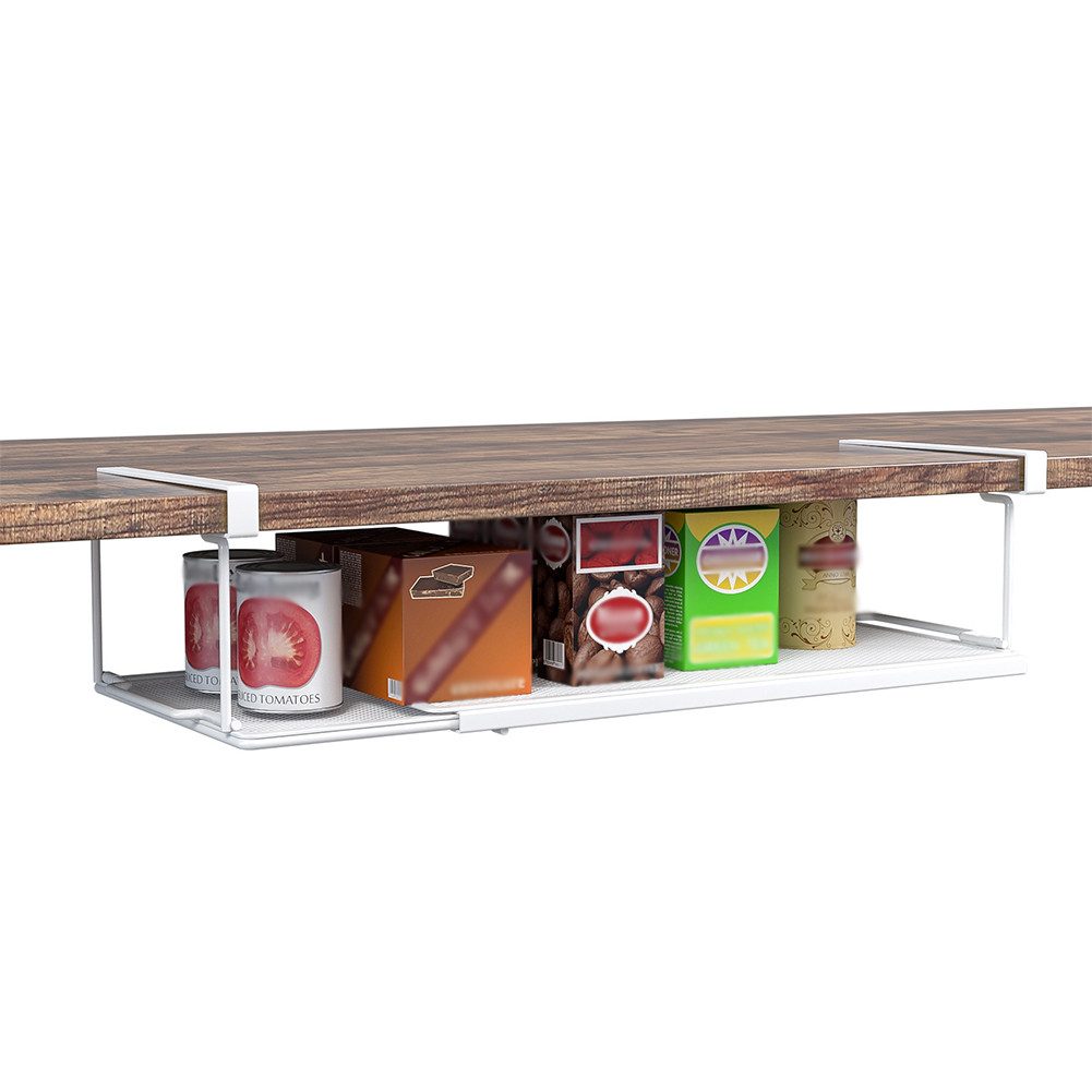 GarveeMore Küchenorganizer-Set Under Cabinet Shelf Adjustable With Metal Mesh Wedge Design Clip Rack