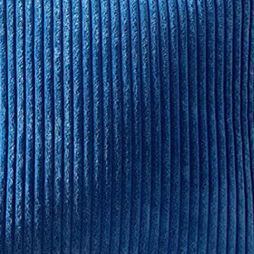 Kissenbezüge Kissenbezüge Kord mit 45-45 cm 2er Set, Blau Reißverschluss Verstecktem FELIXLEO