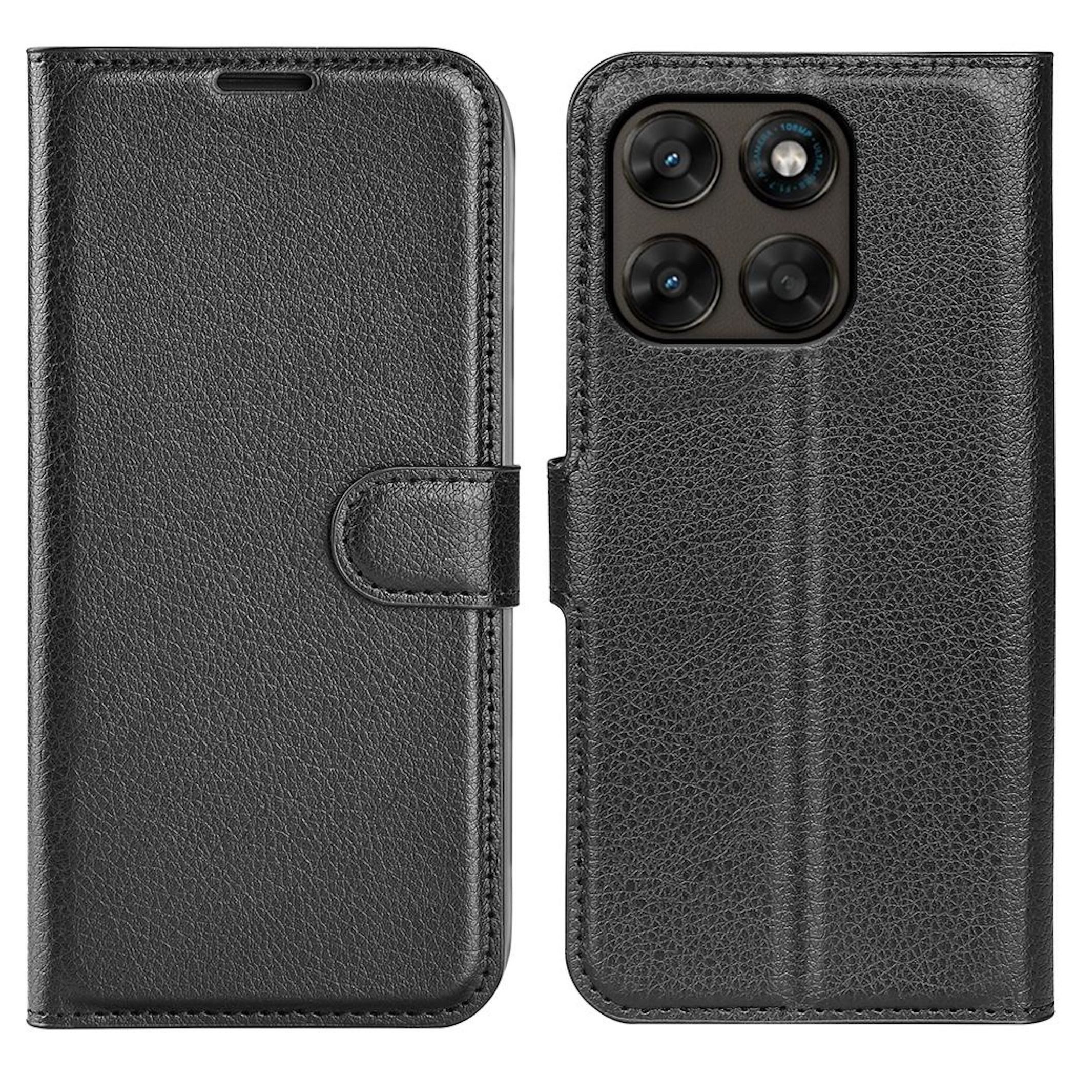 Wigento Handyhülle Klapphülle für Motorola Moto G67 / Moto G77 Kunstleder Wallet Schutz 6,72 Zoll, Kunstleder Hülle mit Kartenfächern und Standfunktion