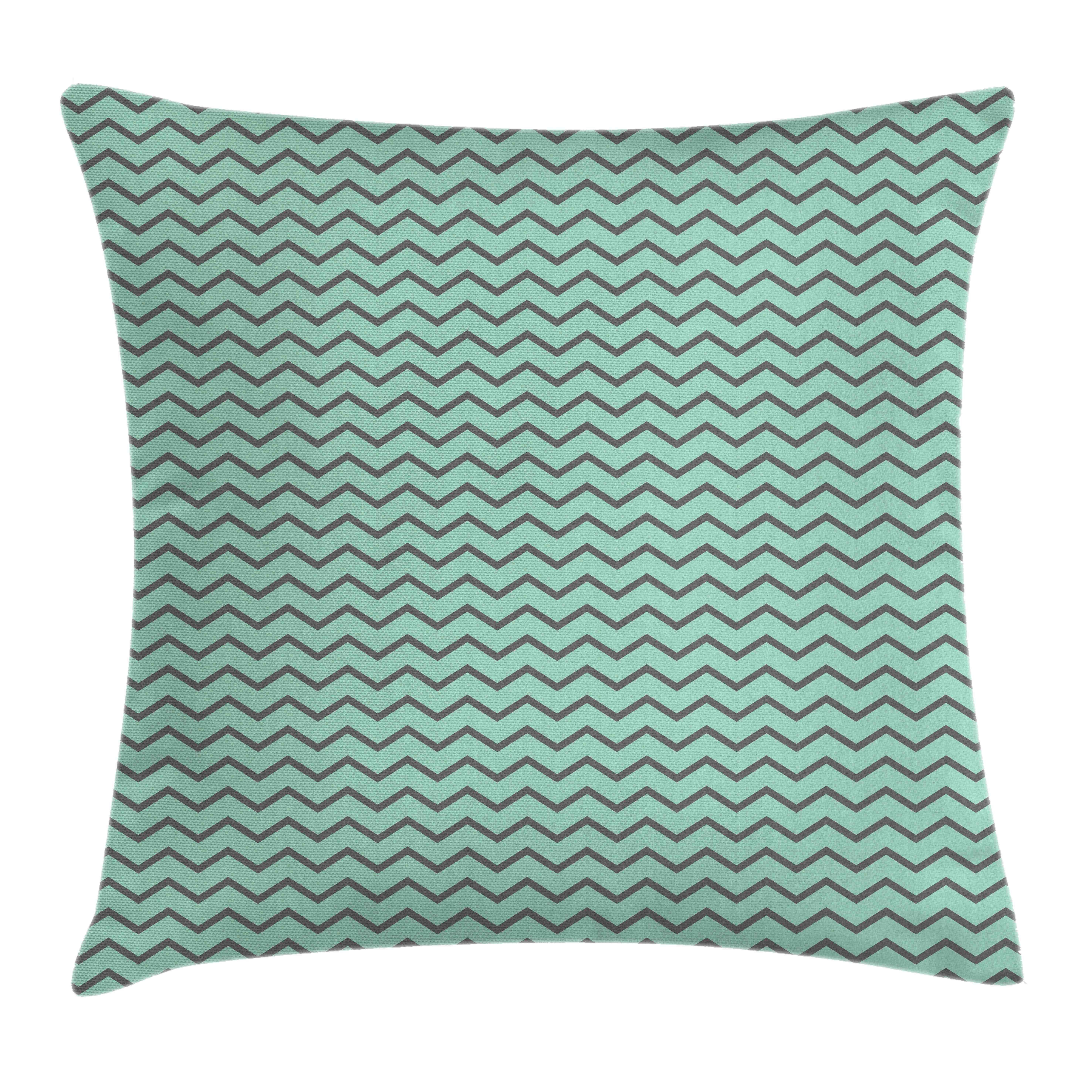 (1 Farben Chevron Klaren Stück), Druck, Style Abakuhaus Kissenbezüge Kissenhülle Farbfesten Waschbar Minimalist Retro mit grau Reißverschluss mit Beidseitiger