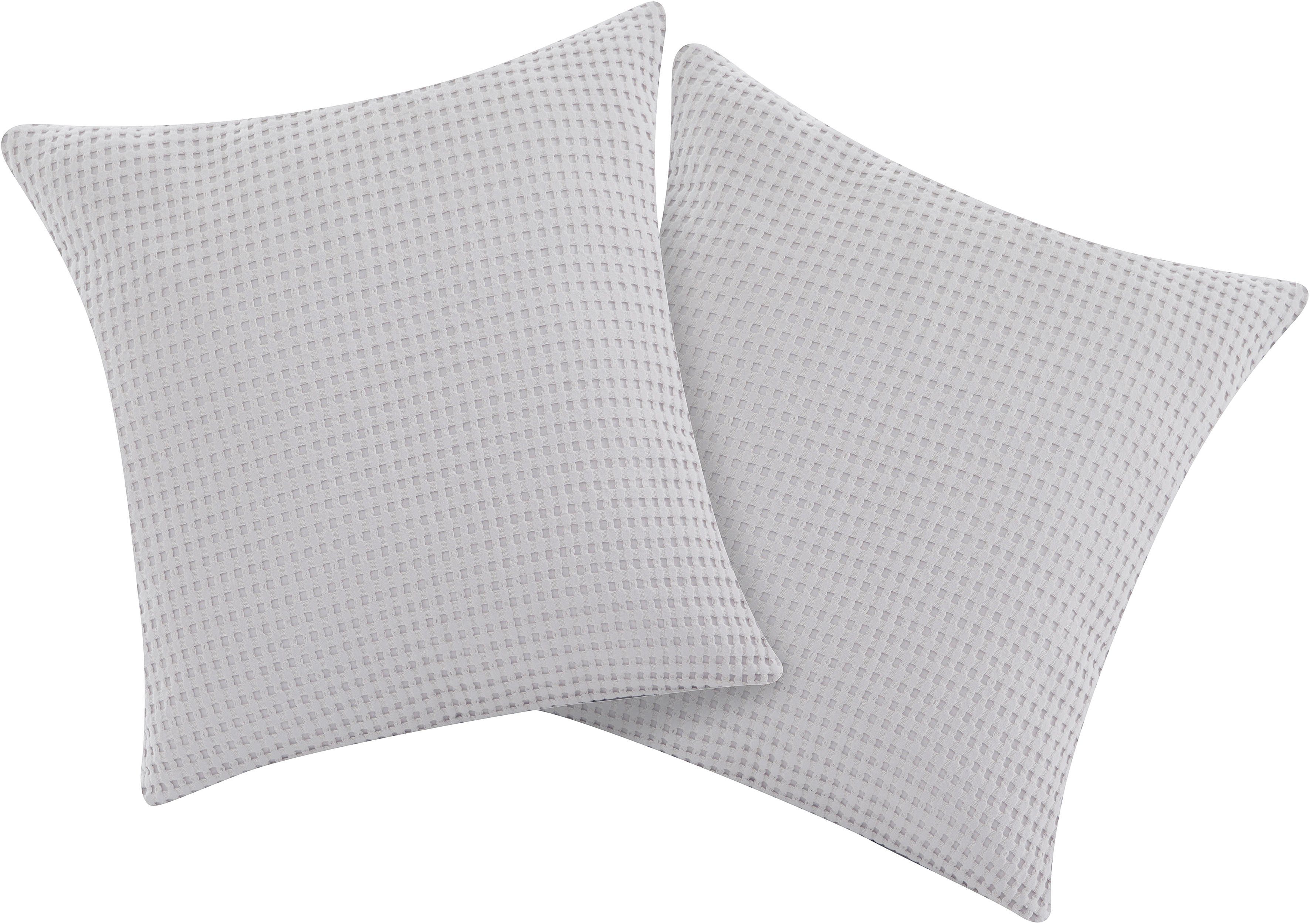 OTTO home Kissenbezug Greta, (2 Stück), in Waffelpiqué Optik, in vielen Farben erhältlich, Bezug in 50x50 cm
