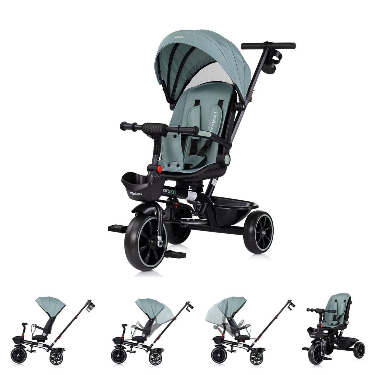Chipolino Dreirad Tricycle Max Sport 2 in 1, Dreirad, Becherhalter, Sitz um günstig online kaufen