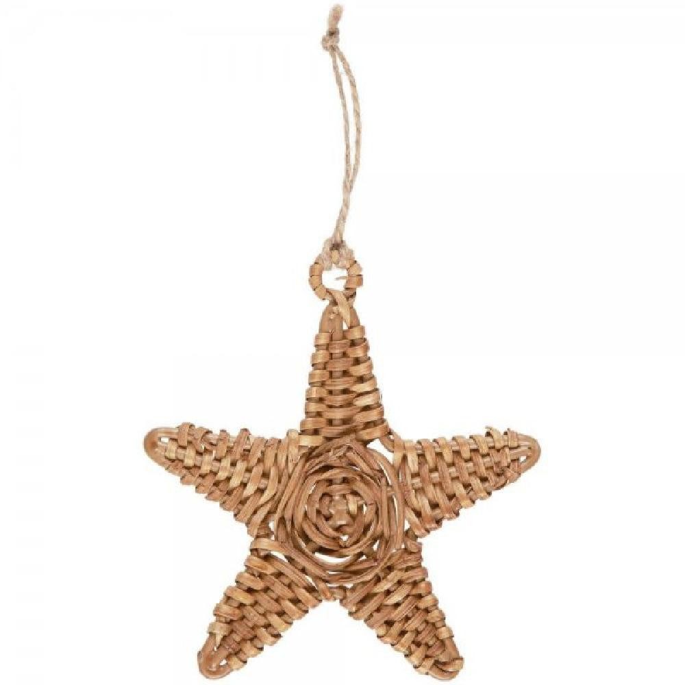 Ib Laursen Christbaumschmuck Ib Laursen Christbaumschmuck Stern Rattan (12x13 cm)