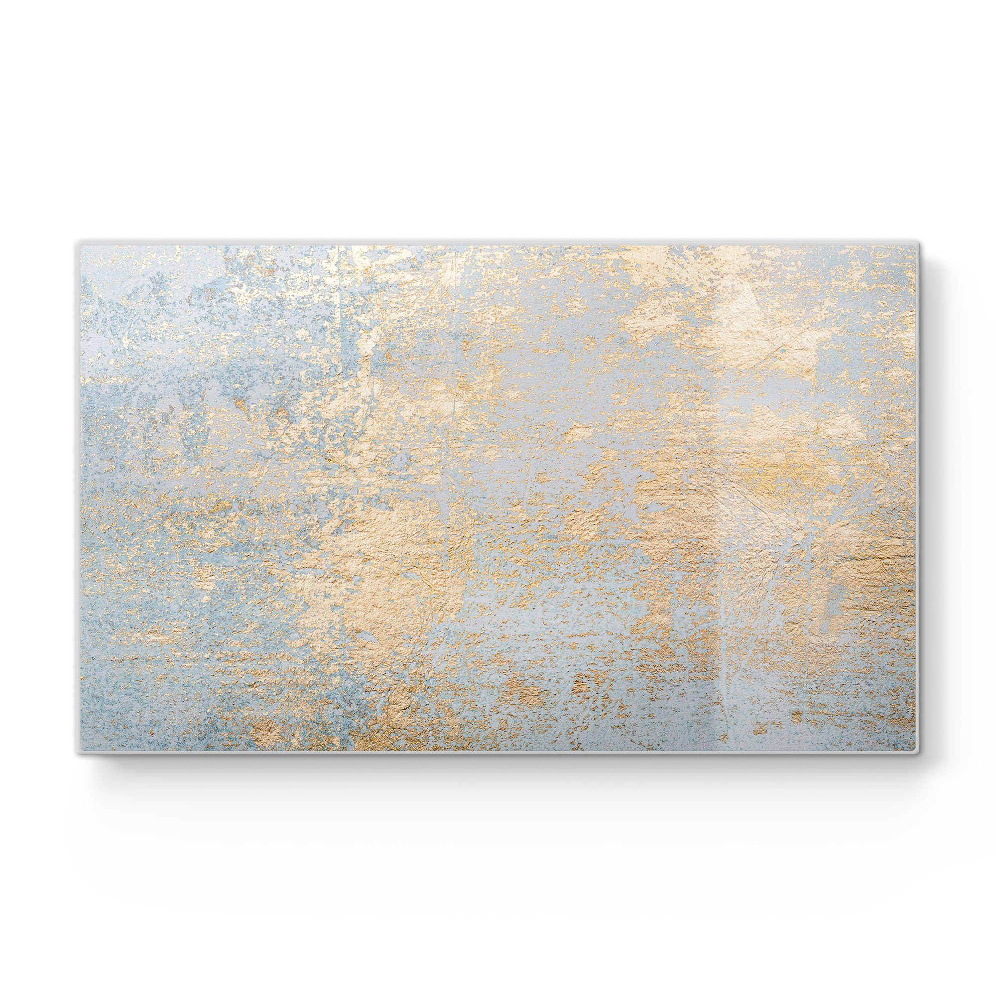 Schneideplatte Gold-Struktur', Platte DEQORI mit Glas, Frühstücksbrett Schneidebrett 'Wand