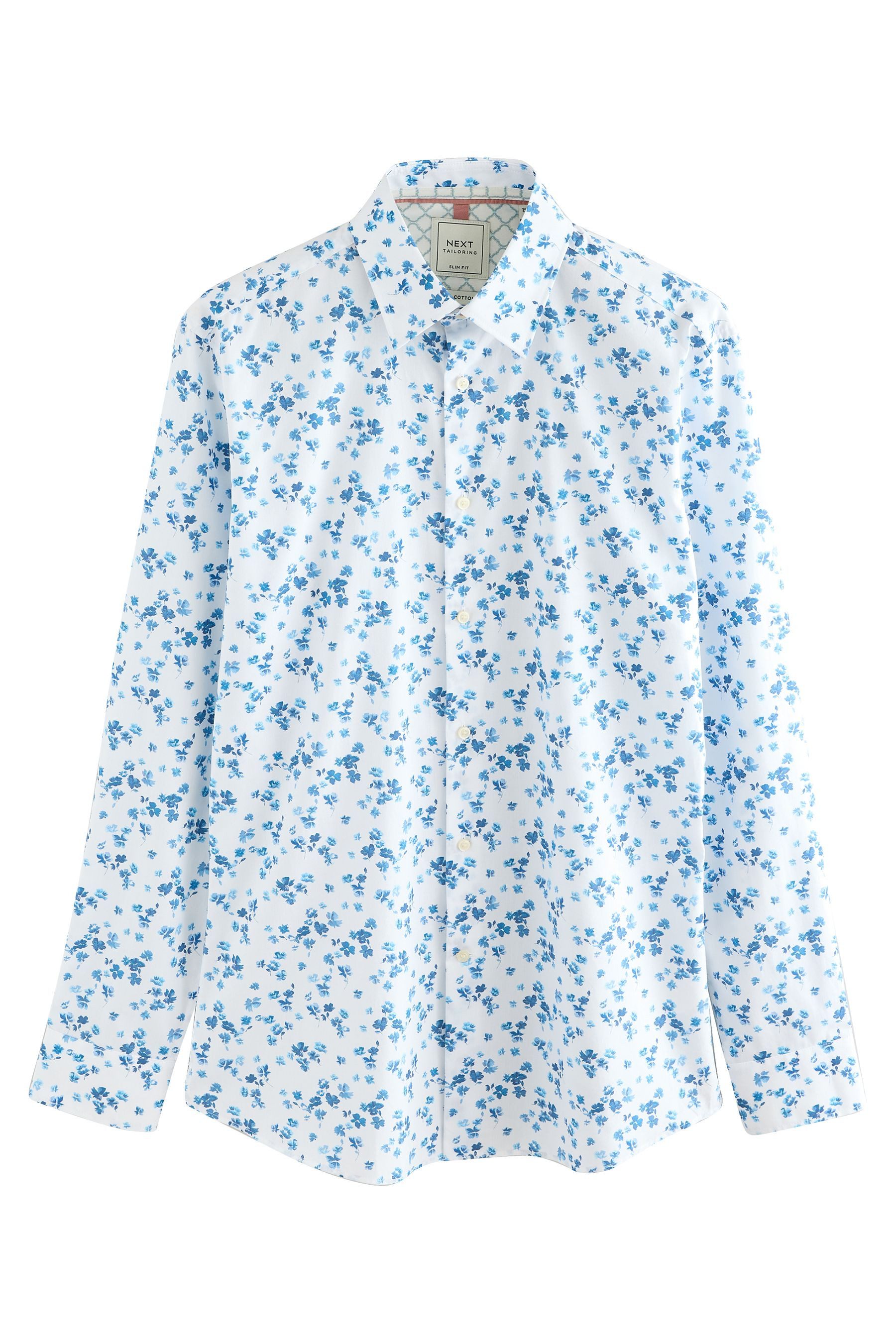 Next Langarmhemd Formelles Hemd mit Print und Sportmanschetten (1-tlg) günstig online kaufen