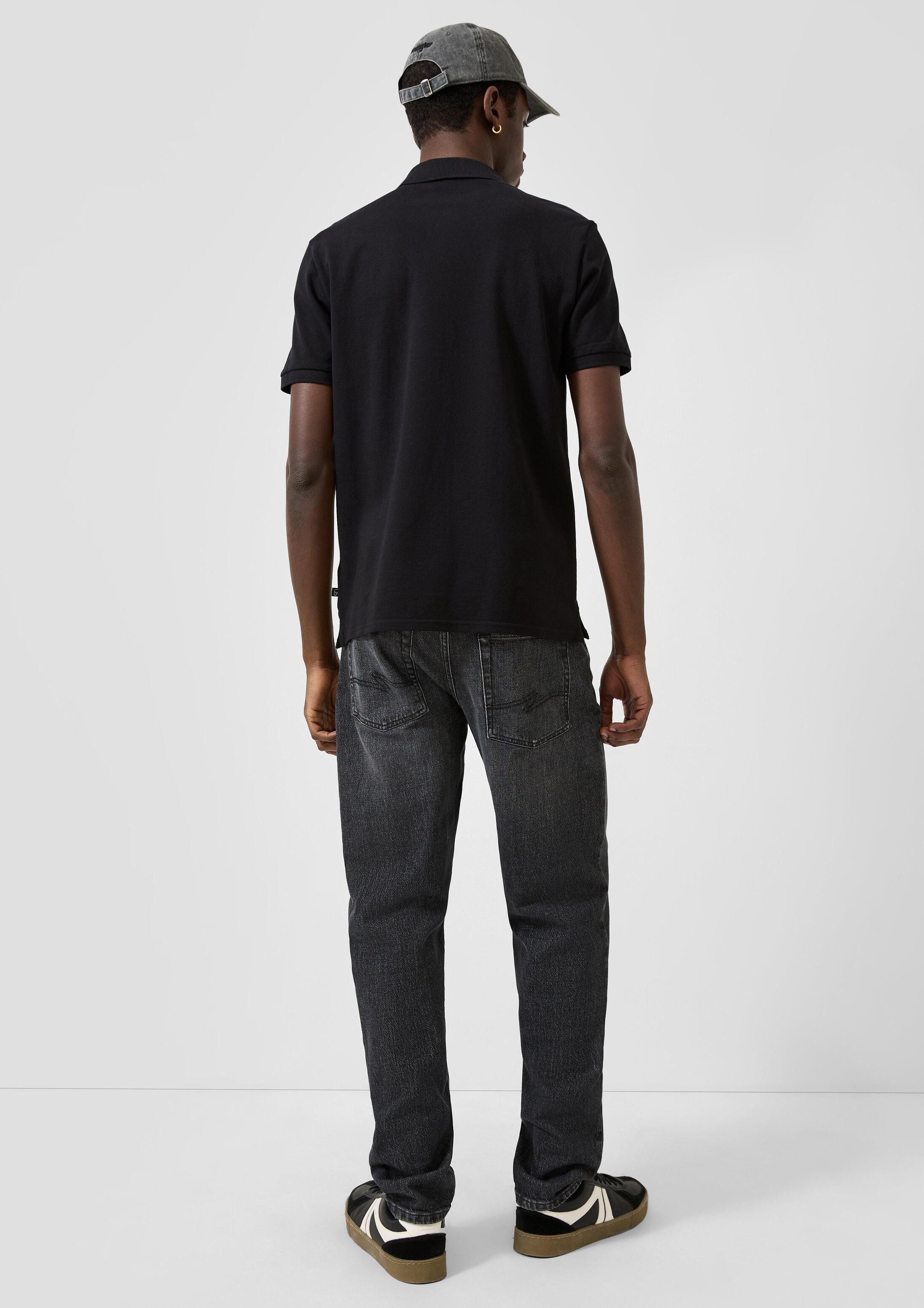 QS Kurzarmshirt Polo-Shirt Poloshirt aus Piqué