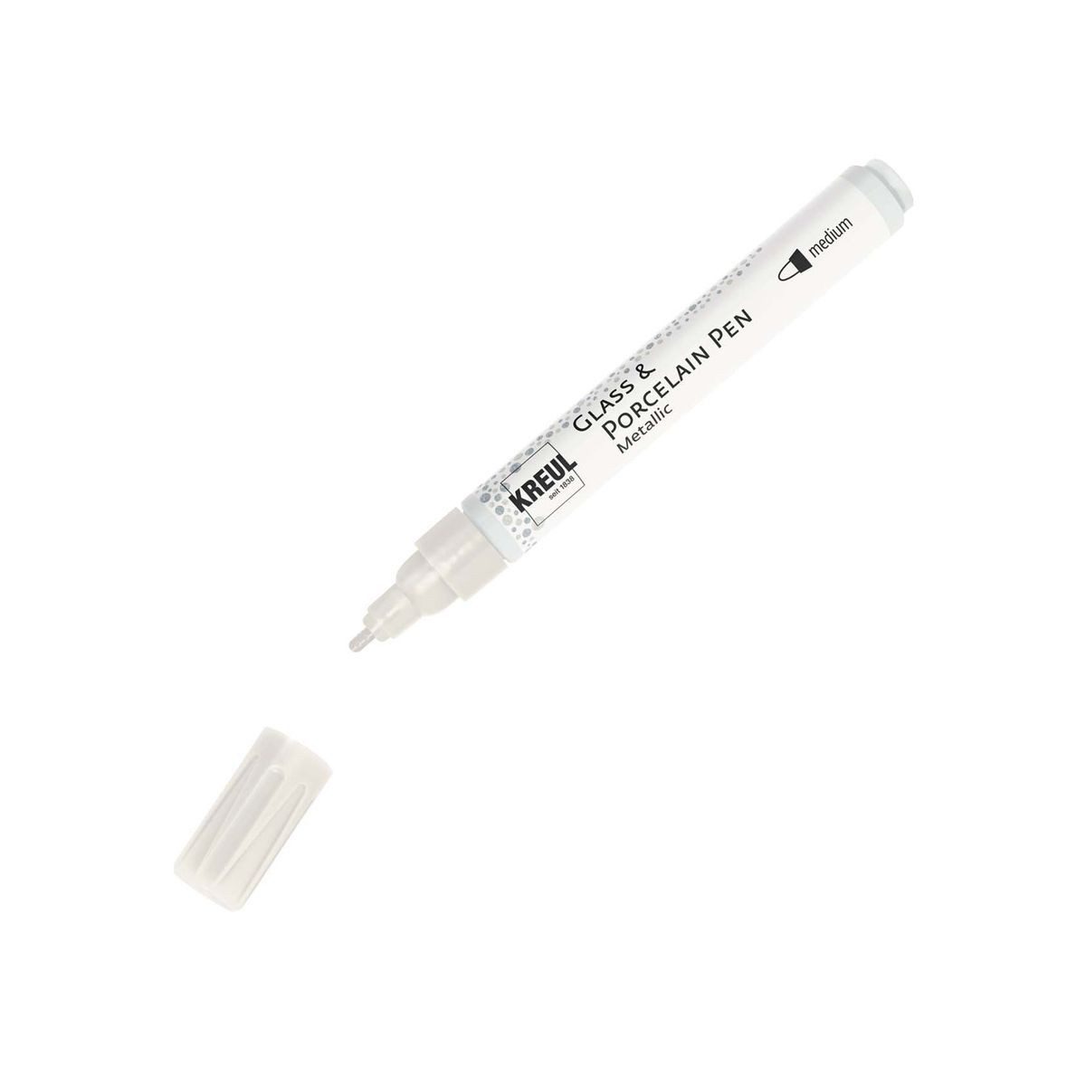 C. KREUL Malstift KREUL Glass & Porcelain Pen Metallic medium 2-4mm perlweiß