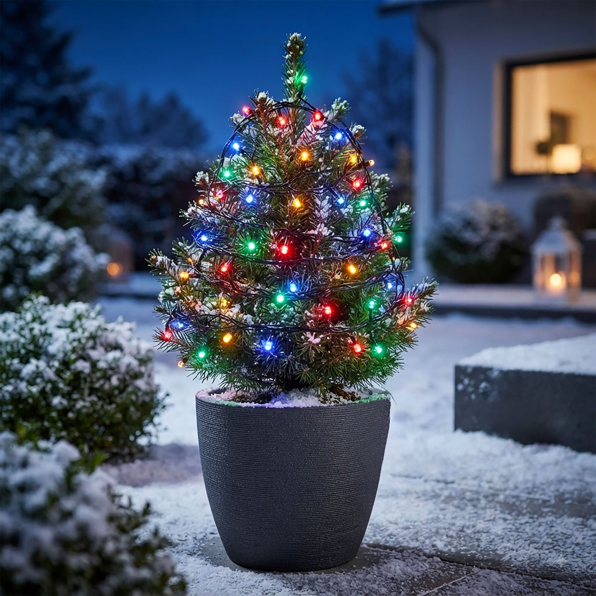 Spetebo Lichterkette LED Weihnachts Lichterkette bunt - 40 LED, 40-flammig, Deko Beleuchtung für Außen – Bild 5 von 5